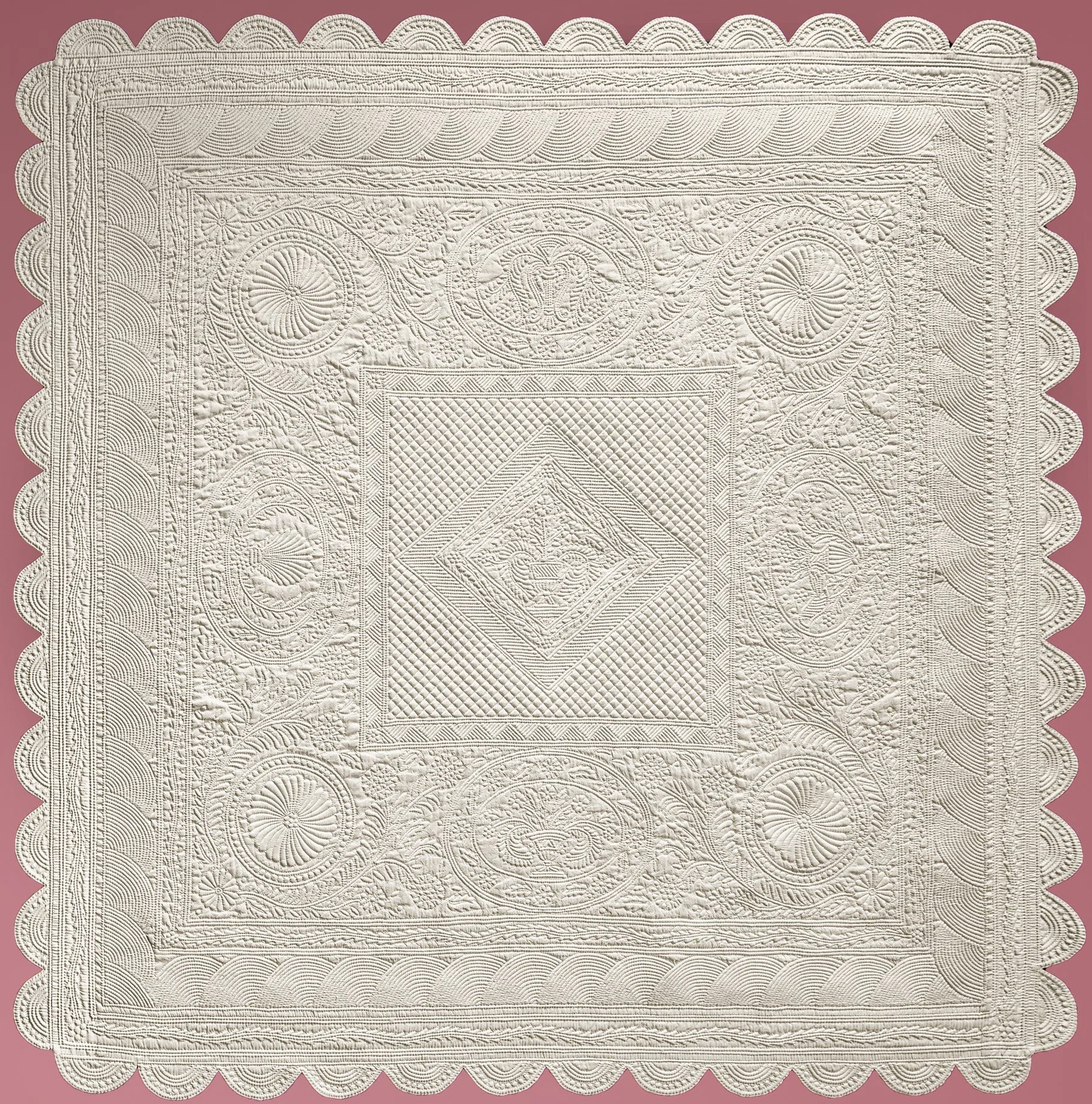 Best Wholecloth: Boutis Beaute by Christine Wickert, 49" x 51", Penfield, NY