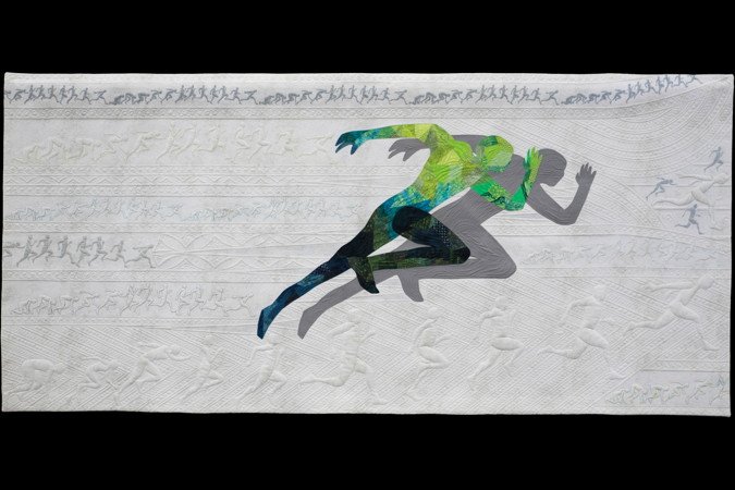 Best Quilt From Outside the USA - The Sprinter by Birgit Schueller
