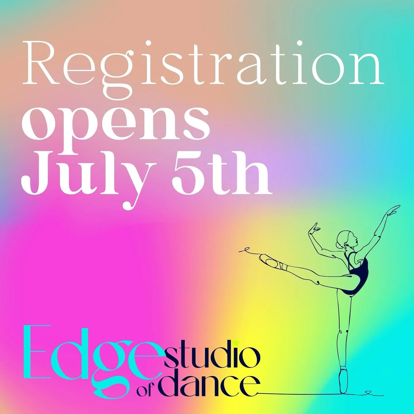 We are thrilled to announce the start of our 19th incredible season of dance &ndash; and it&rsquo;s going to be one for the books! ✨

Registration officially opens on July 5th, and our brand-new class schedule is on our website now. Whether you&rsquo