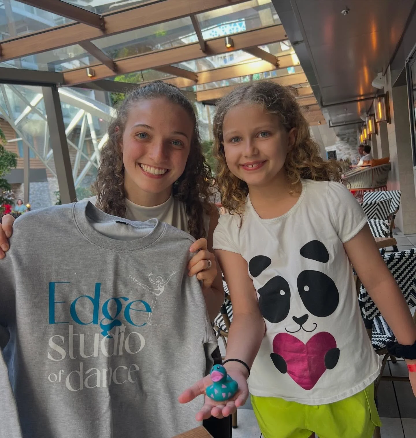 We guide our little ones as they find their rhythm, sailing beside role models on a sea of possibility!
Sweet Ainsley sailing with Sasha on the Utopia of the Seas🌊@sashafiercedancer  we miss you! ⛵️🚢⚓️