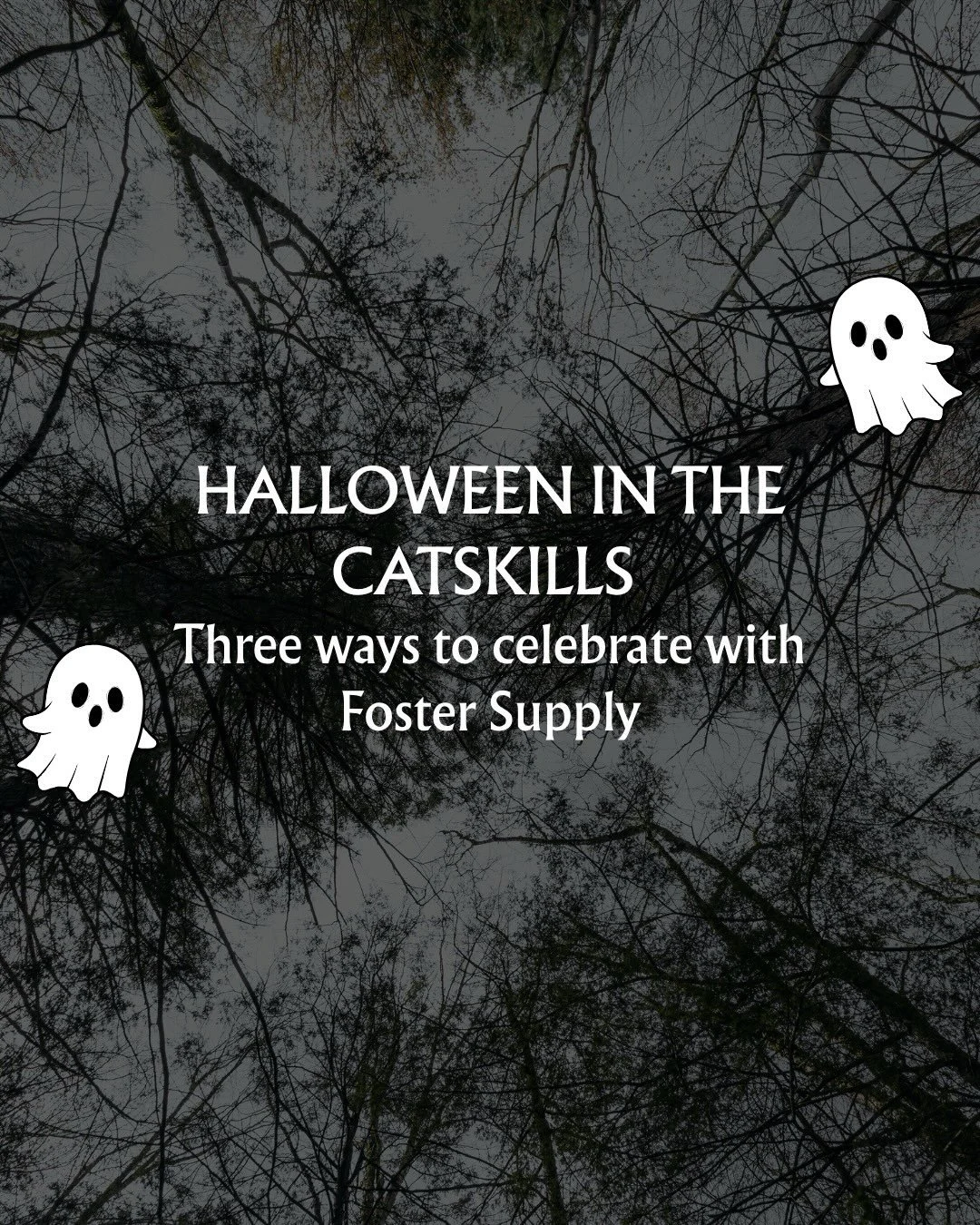 Choose your Halloween adventure. 👻

Solve a murder over cocktails and dinner. Spend the weekend with a psychic medium. Or round up the kids for pumpkins, costumes + a spooky brunch.

Whatever your style, we&rsquo;ve got Halloween plans waiting for y