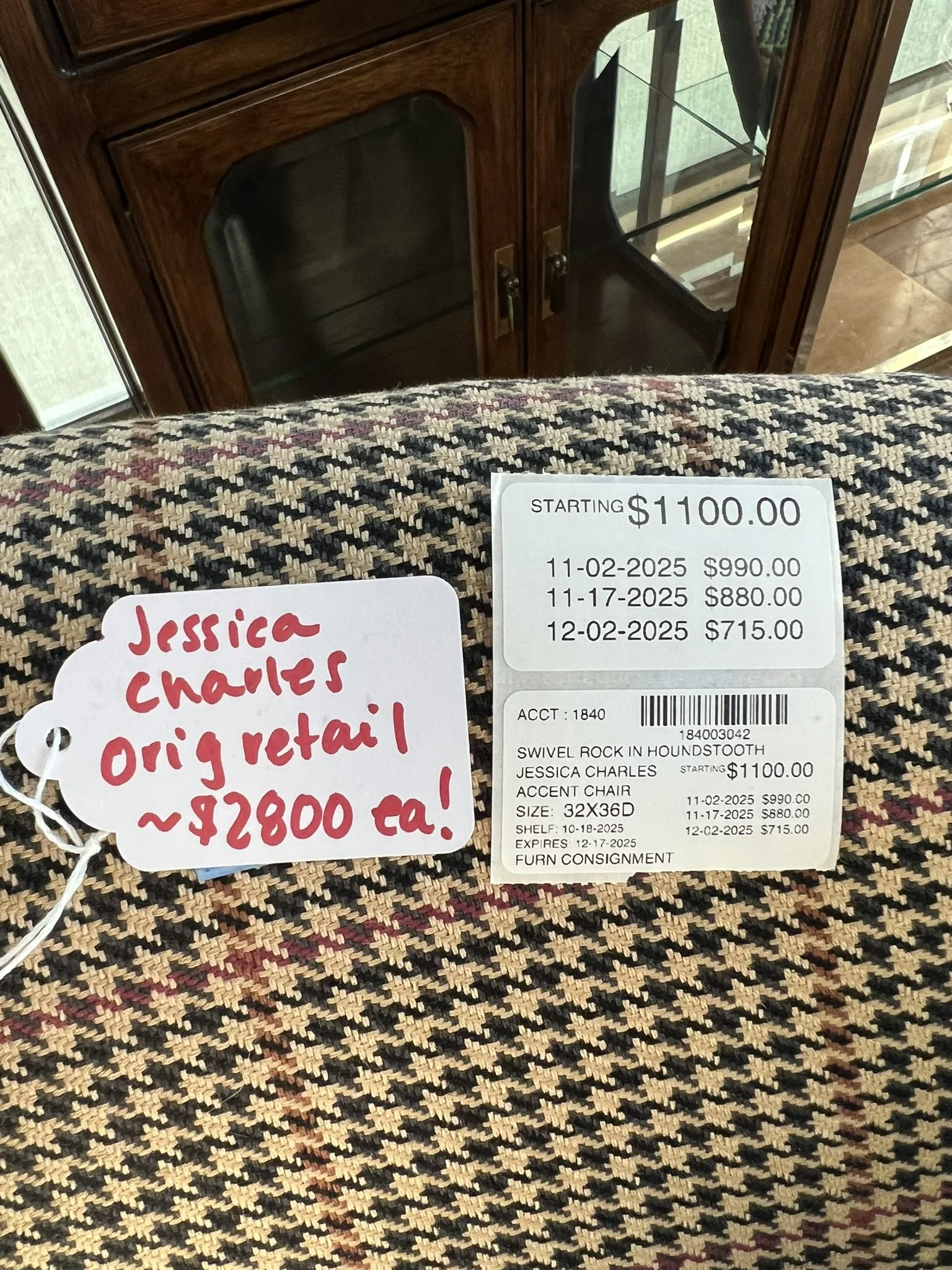 Jessica Charles Swivel Chairs! two available