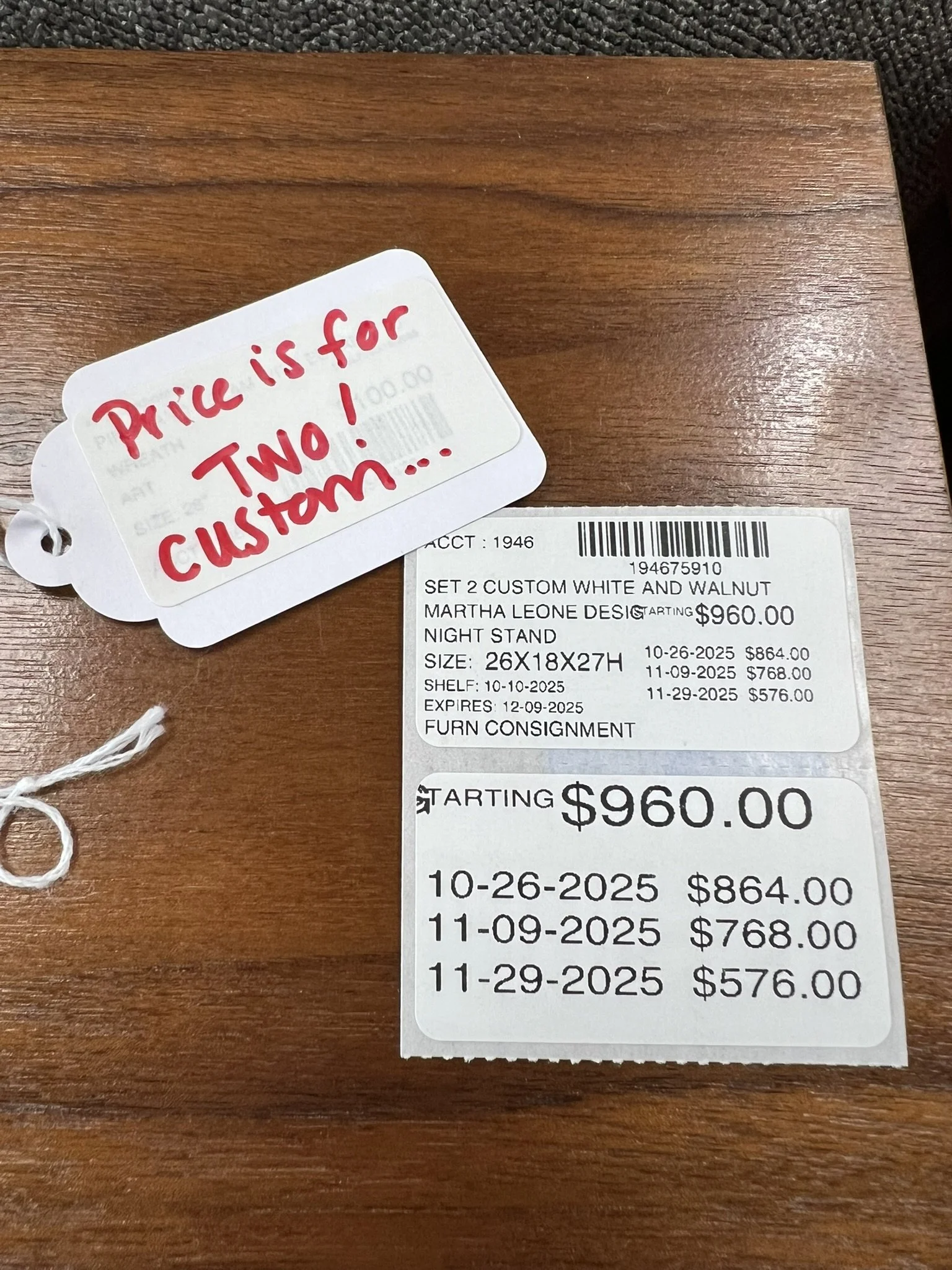 Martha Leone Designs custom bedside tables in walnut!