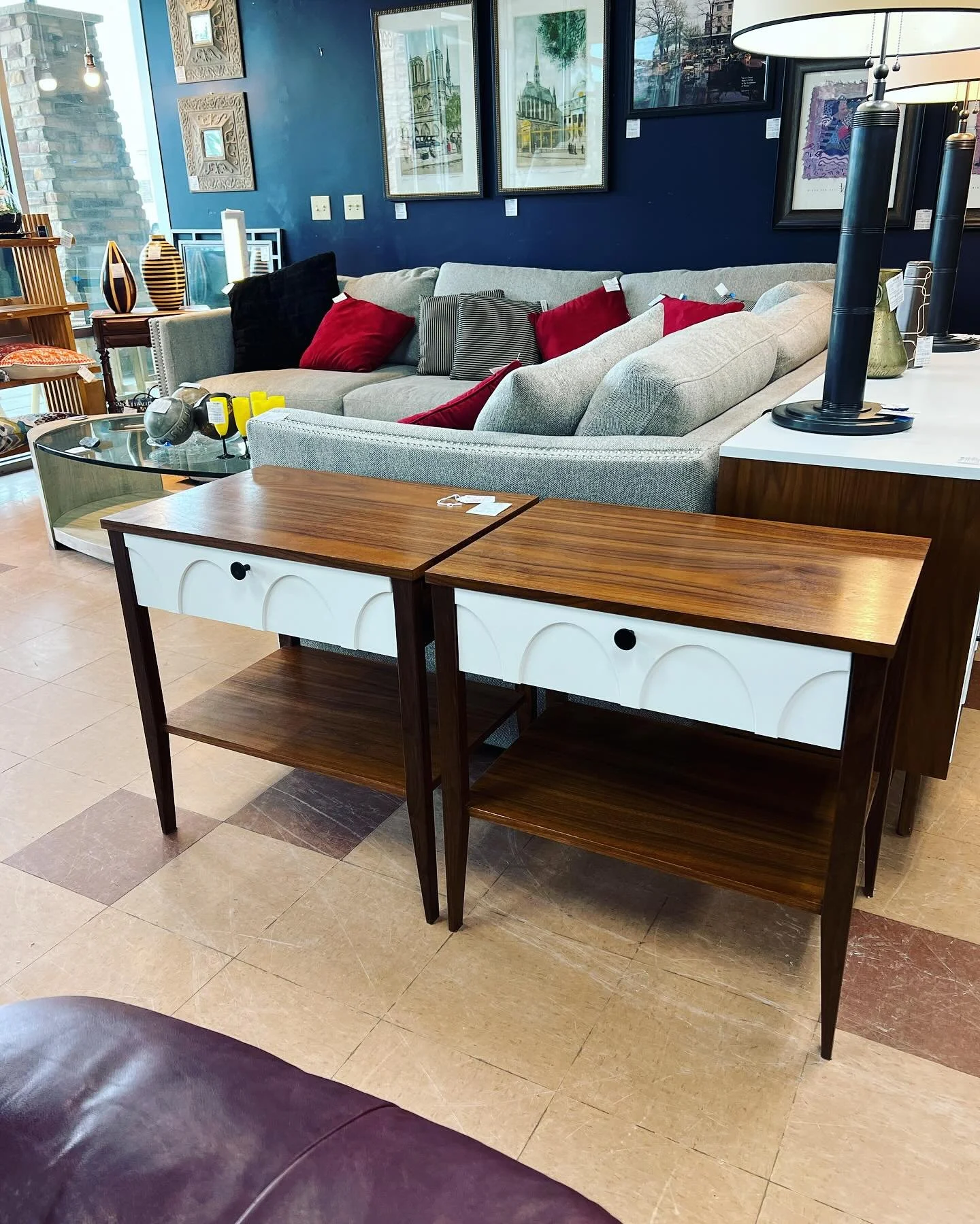 Martha Leone Designs Custom bedside tables in walnut!