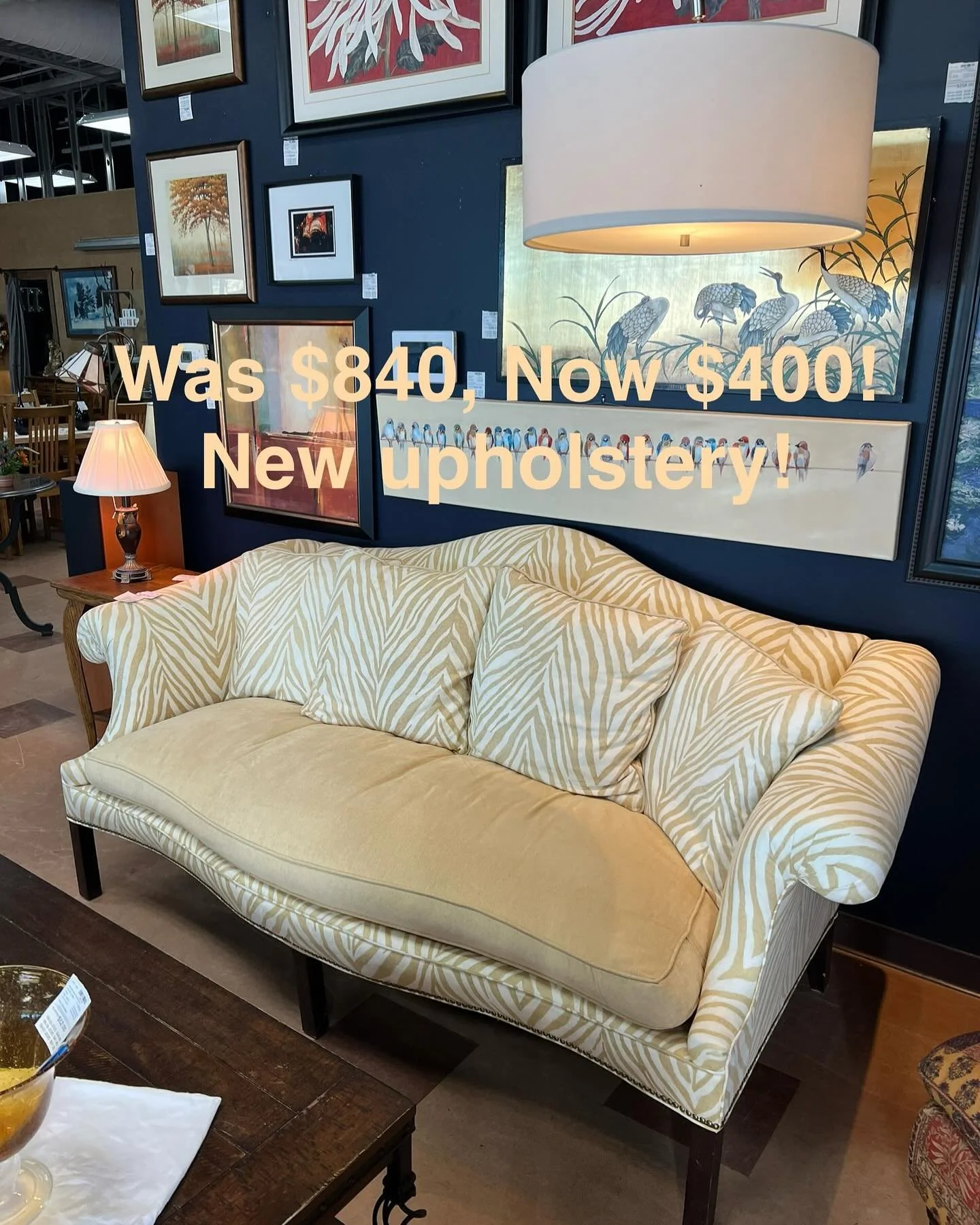 Now $400! This is a newly upholstered piece in like new condition!