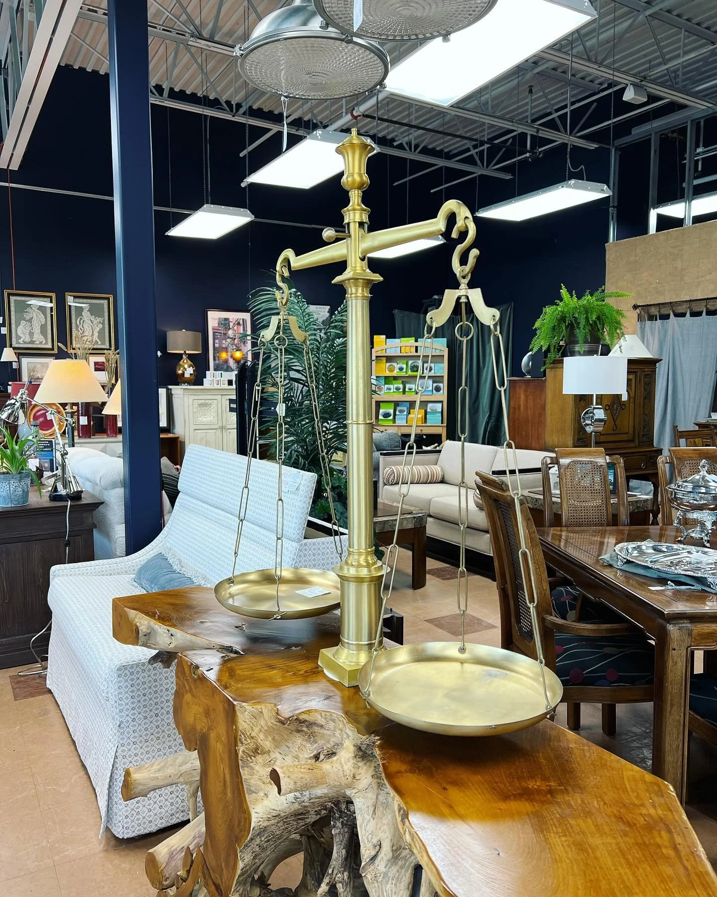 We get the most interesting things 😃. Brass scale for your entryway?