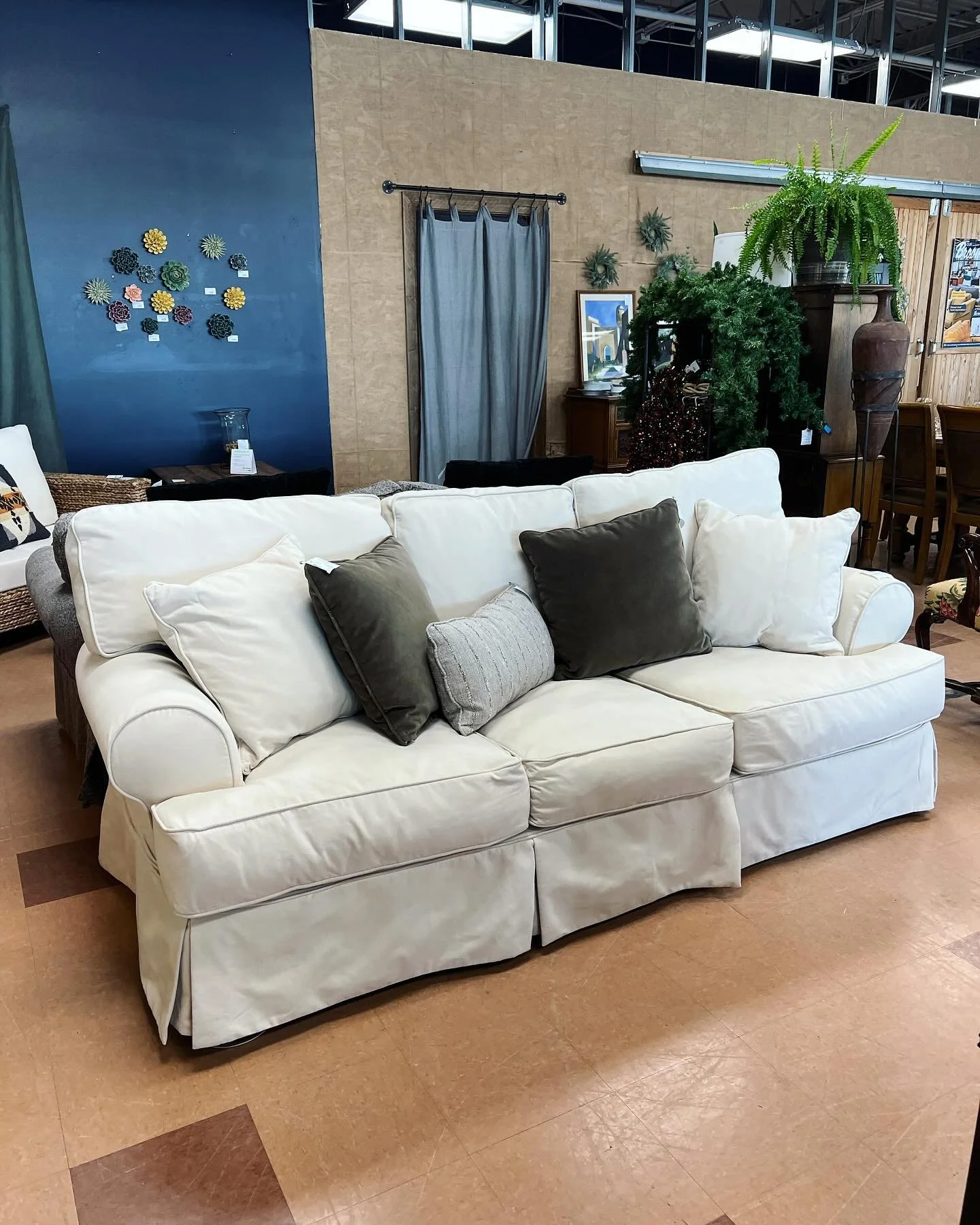 Synergy sofa in a beautiful, soft, yummy vanilla upholstery!!