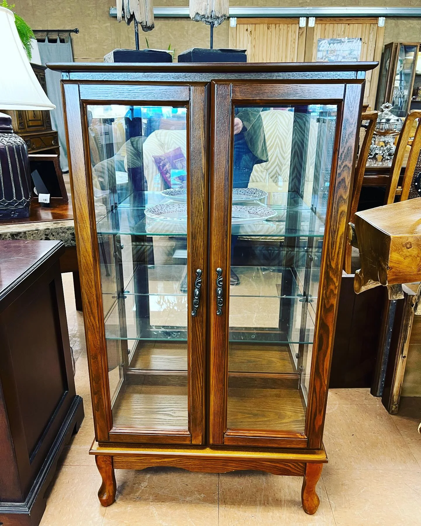 Super cute mirrored curio for your small space!