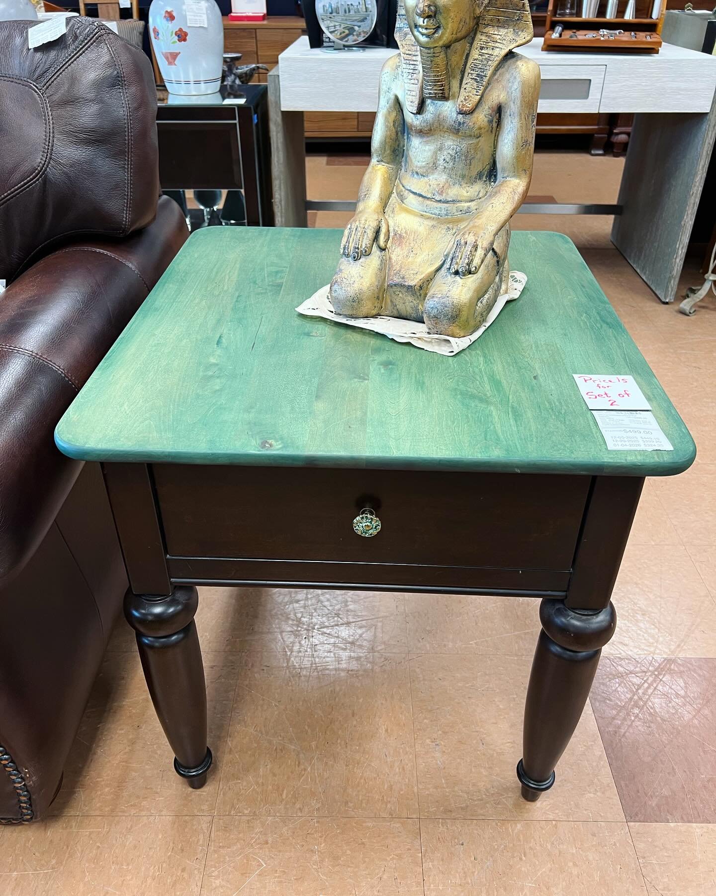 Side tables with a pop of color!