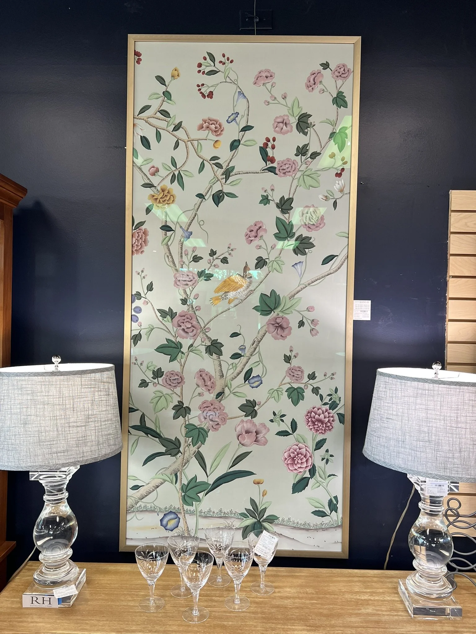 De Gournay Painted Silk Panel 32x72 