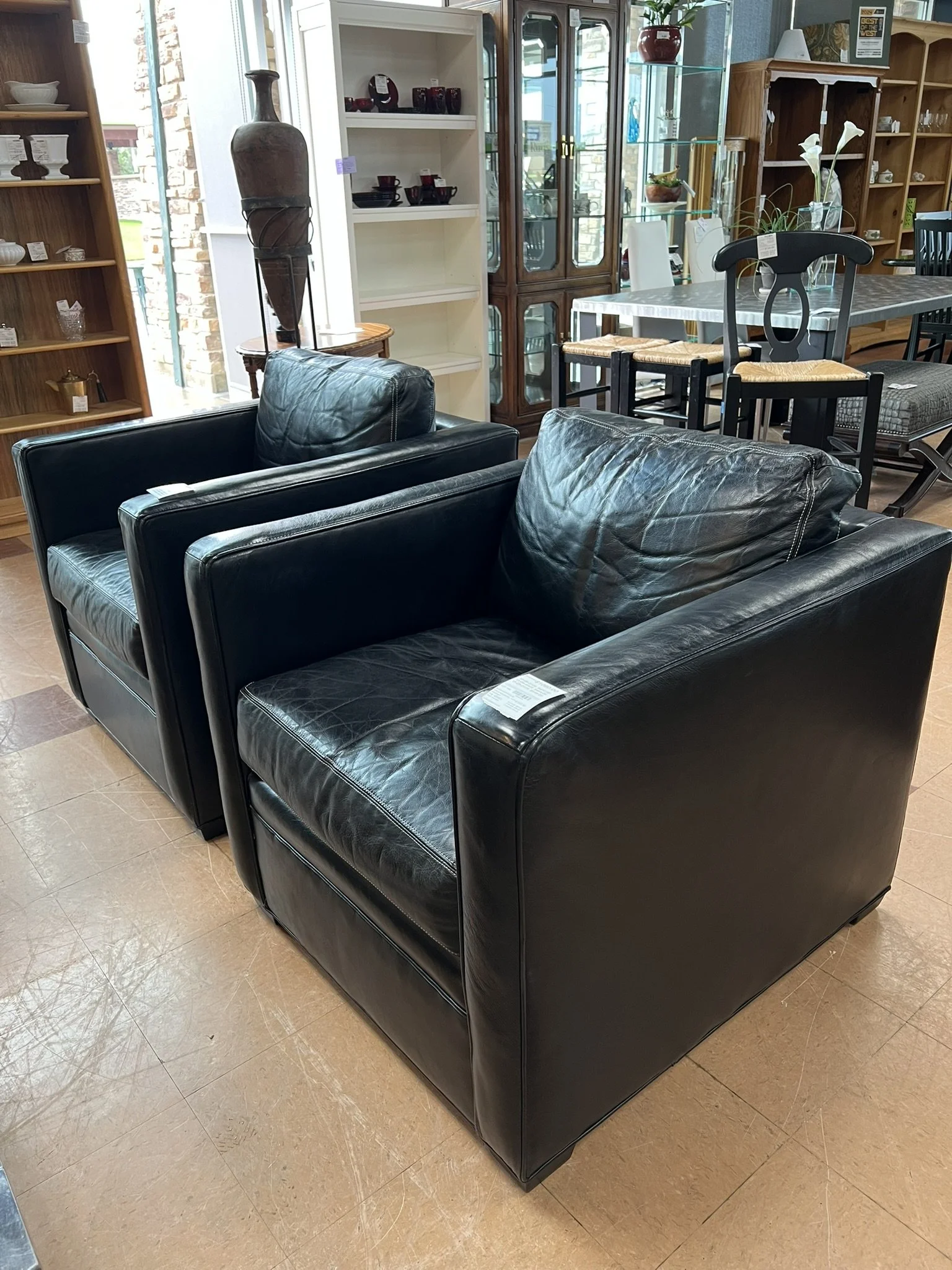 Crate and Barrel Leather! 2  Available!