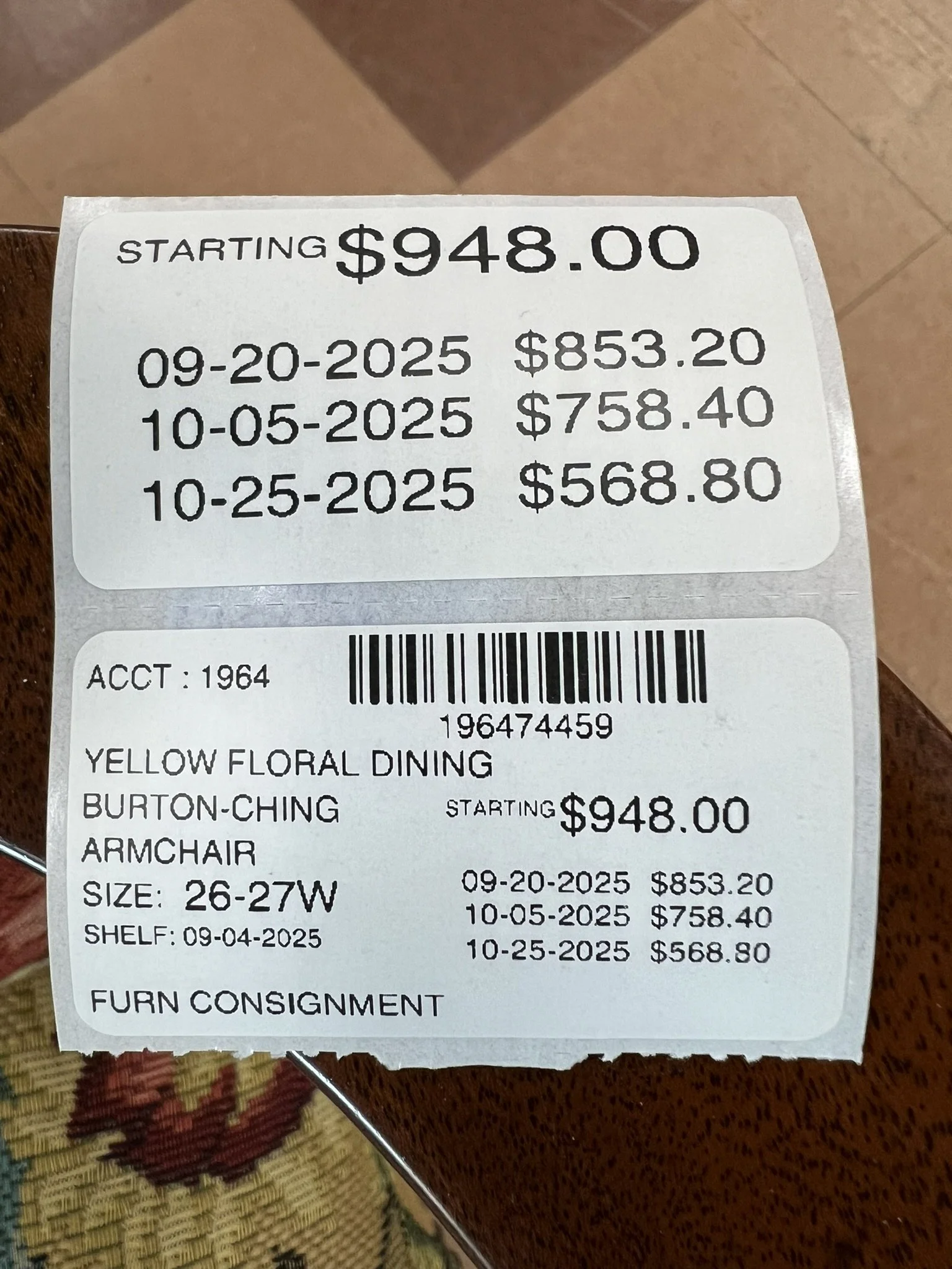 Burton-Ching Dining Chairs! (price is per each)