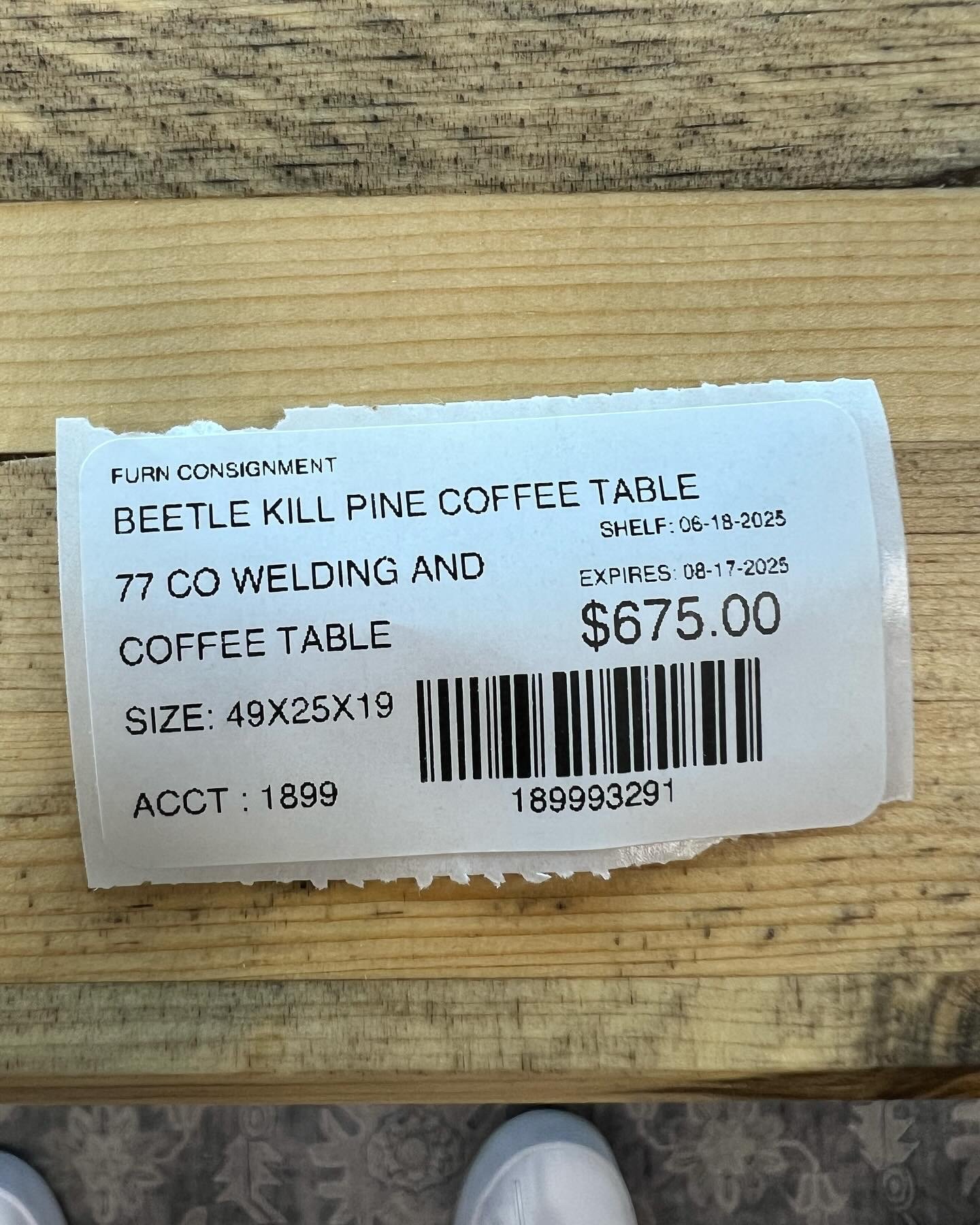 Brand New Locally Made Beetle Kill Coffee Table!