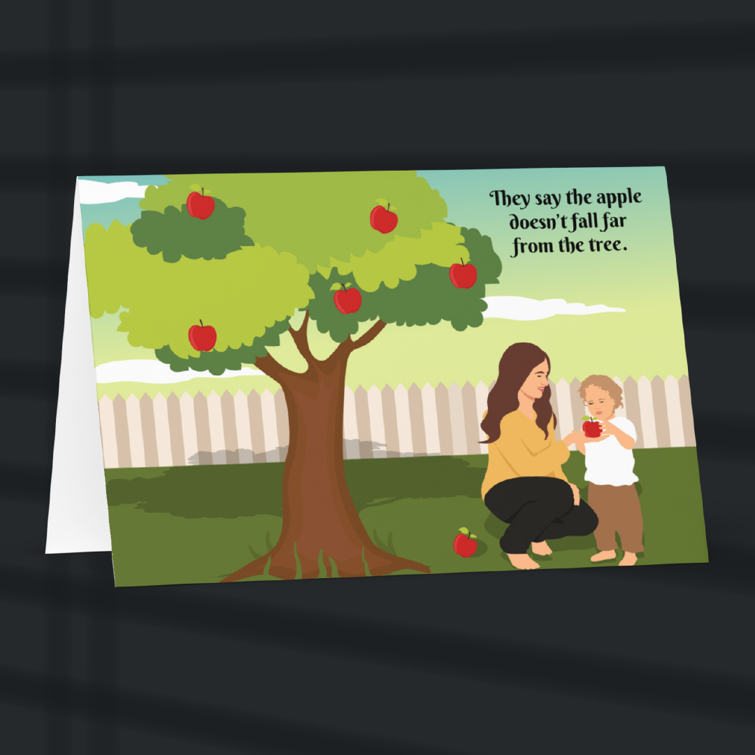 They Say The Apple Doesn t Fall Far From The Tree Greeting Card I they-say-the-apple-doesn-t-fall-far-from-the-tree-greeting-card-i