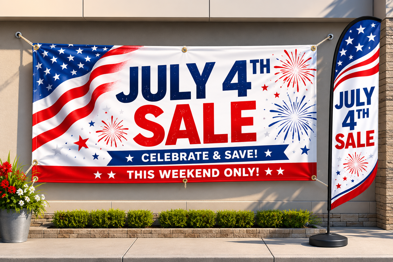 Vinyl Banners That Drive July 4th Store Traffic