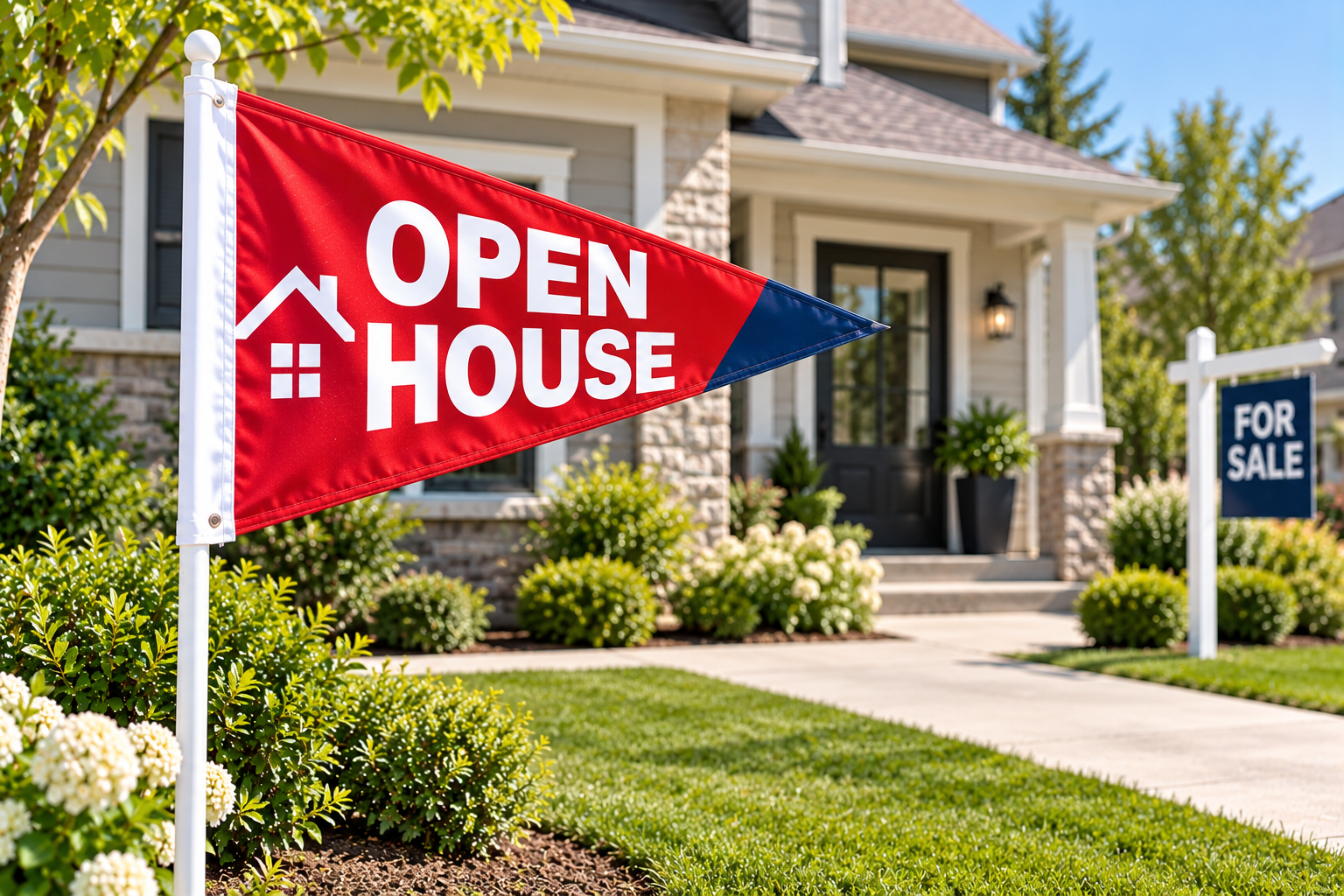 Open House Today? How Pennant Flags Help Attract Attention