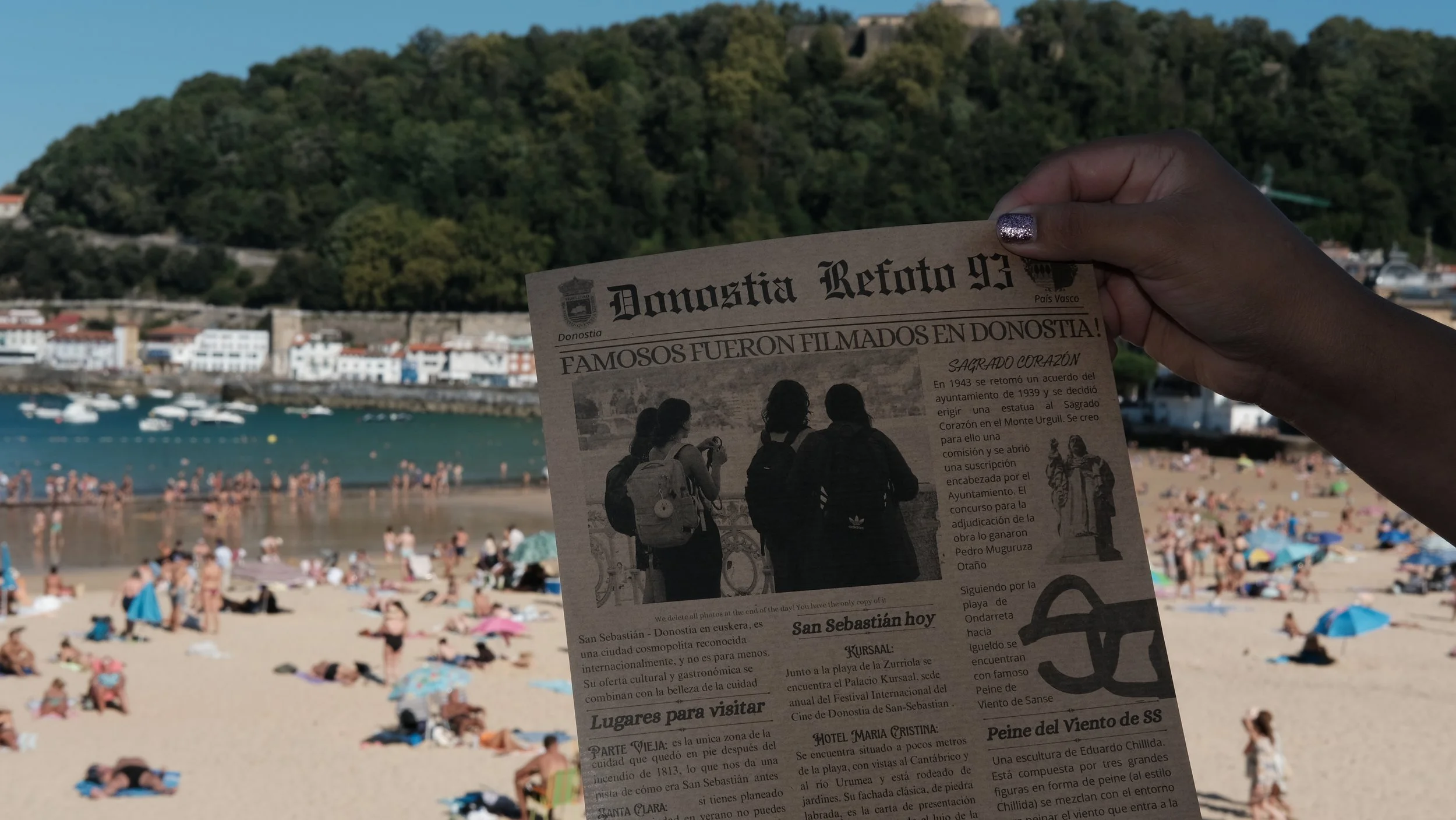  A random photographer took our photo on this newspaper template and we kept it for free! 