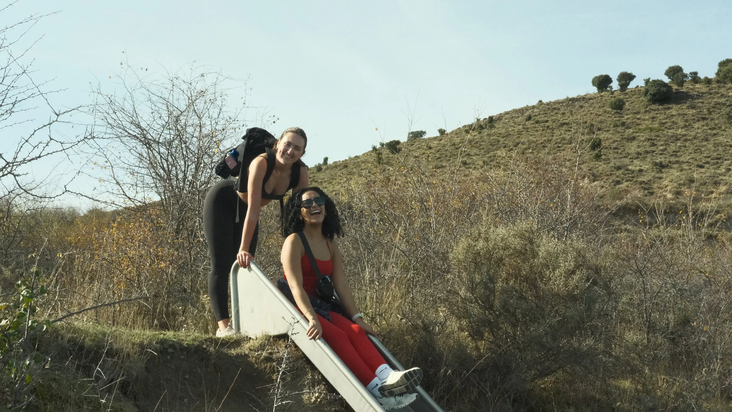 At the summit, there were slides...