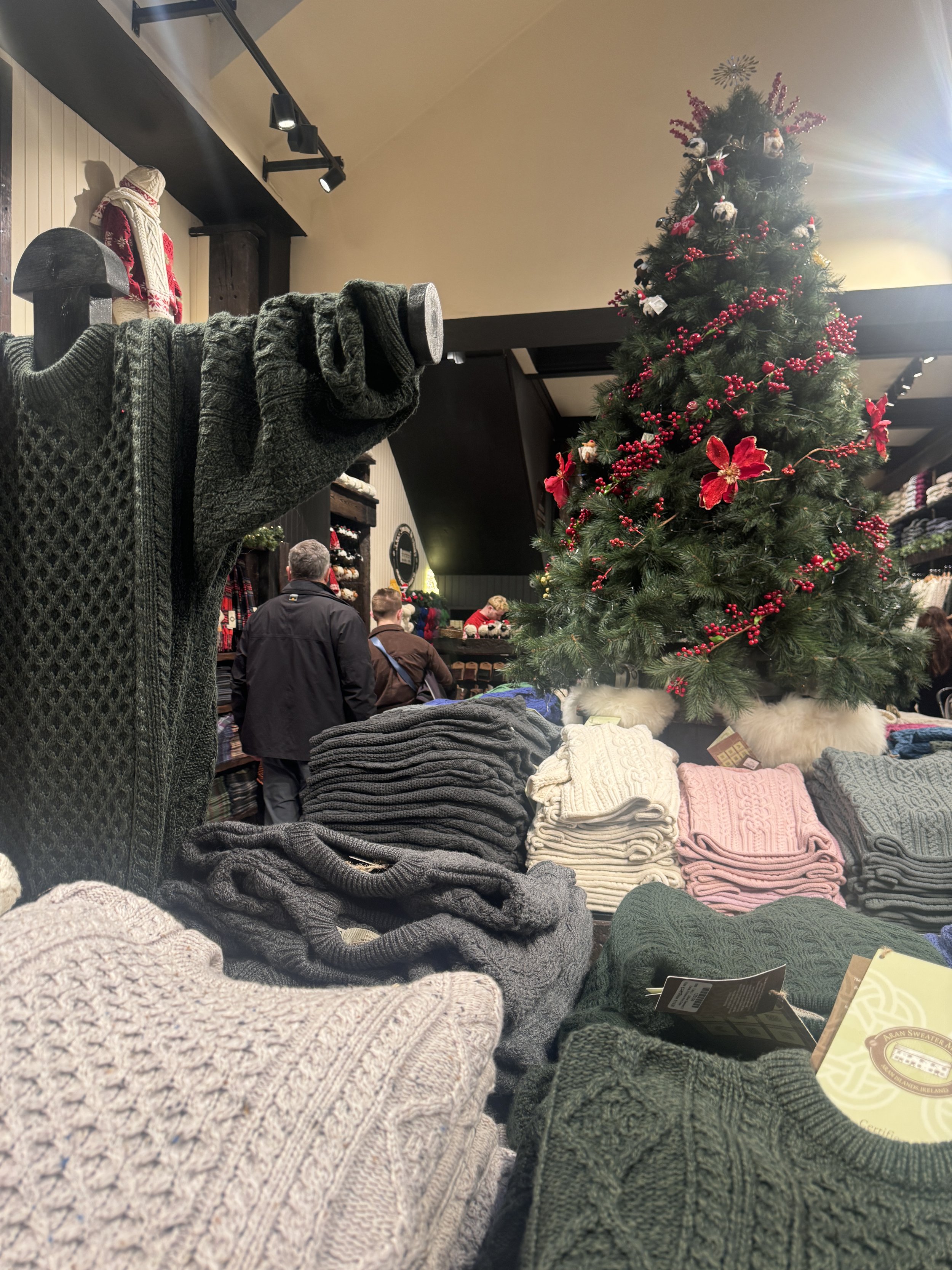  This is the Aran Wool store, with handmade sweaters from the Aran Island sheep. Everything was so soft. I didn’t end up getting anything except for fingerless gloves, but there was a princess-like cape I still think about! 