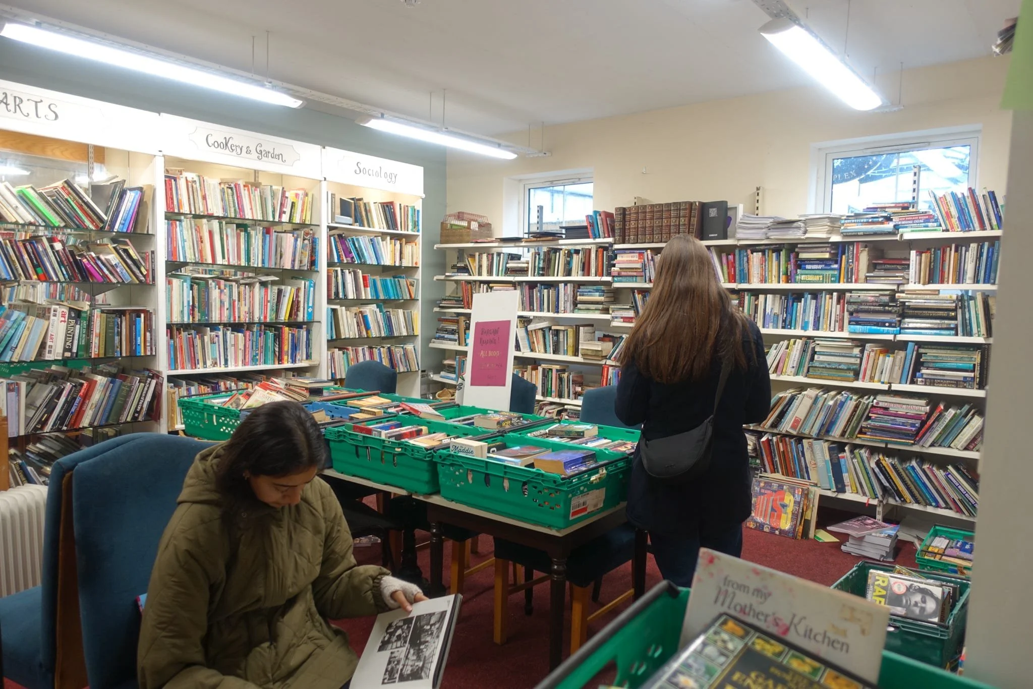  This is my friend Sydney and I in a second-hand bookstore.  