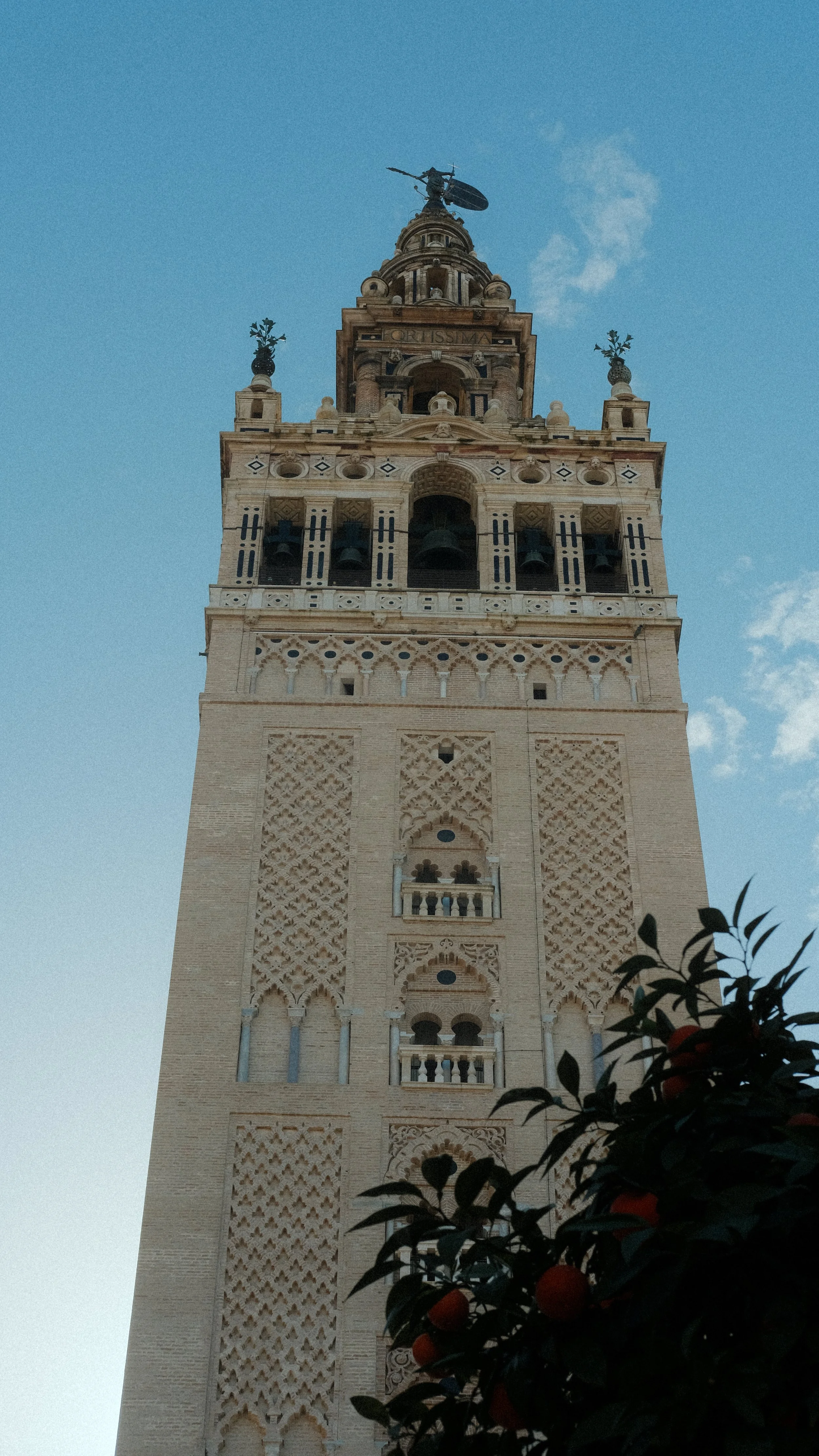  The Sevilla Cathedral Giralda tower structure is the most stark example of the switch from Moorish or Muslim rule to Catholic. The bottom ¾ of the Giralda is moorish architecture and the top is very gothic after it was converted from a Mosque to a C