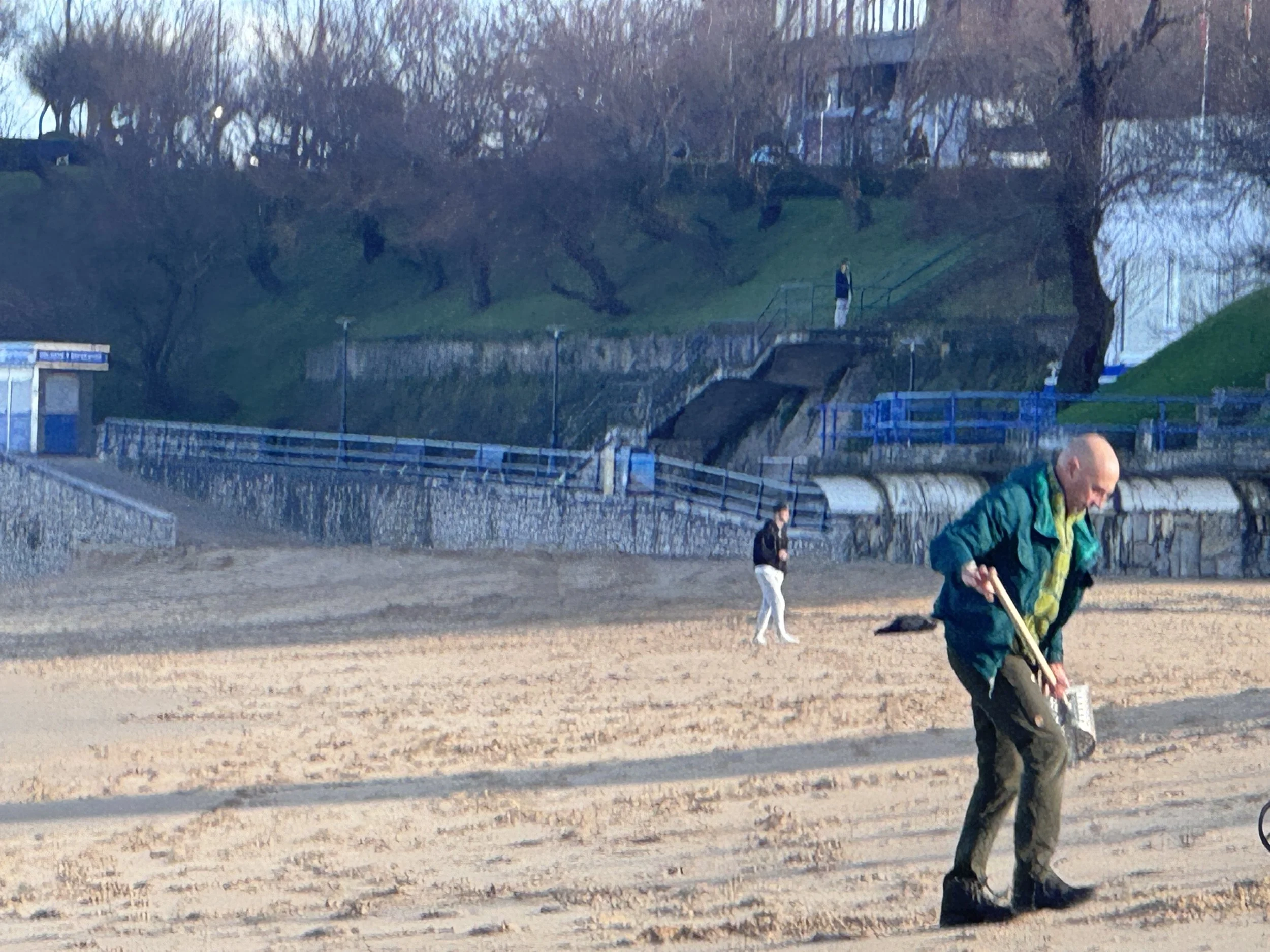  (This British man was searching around for something metal, I hope he found something!) 