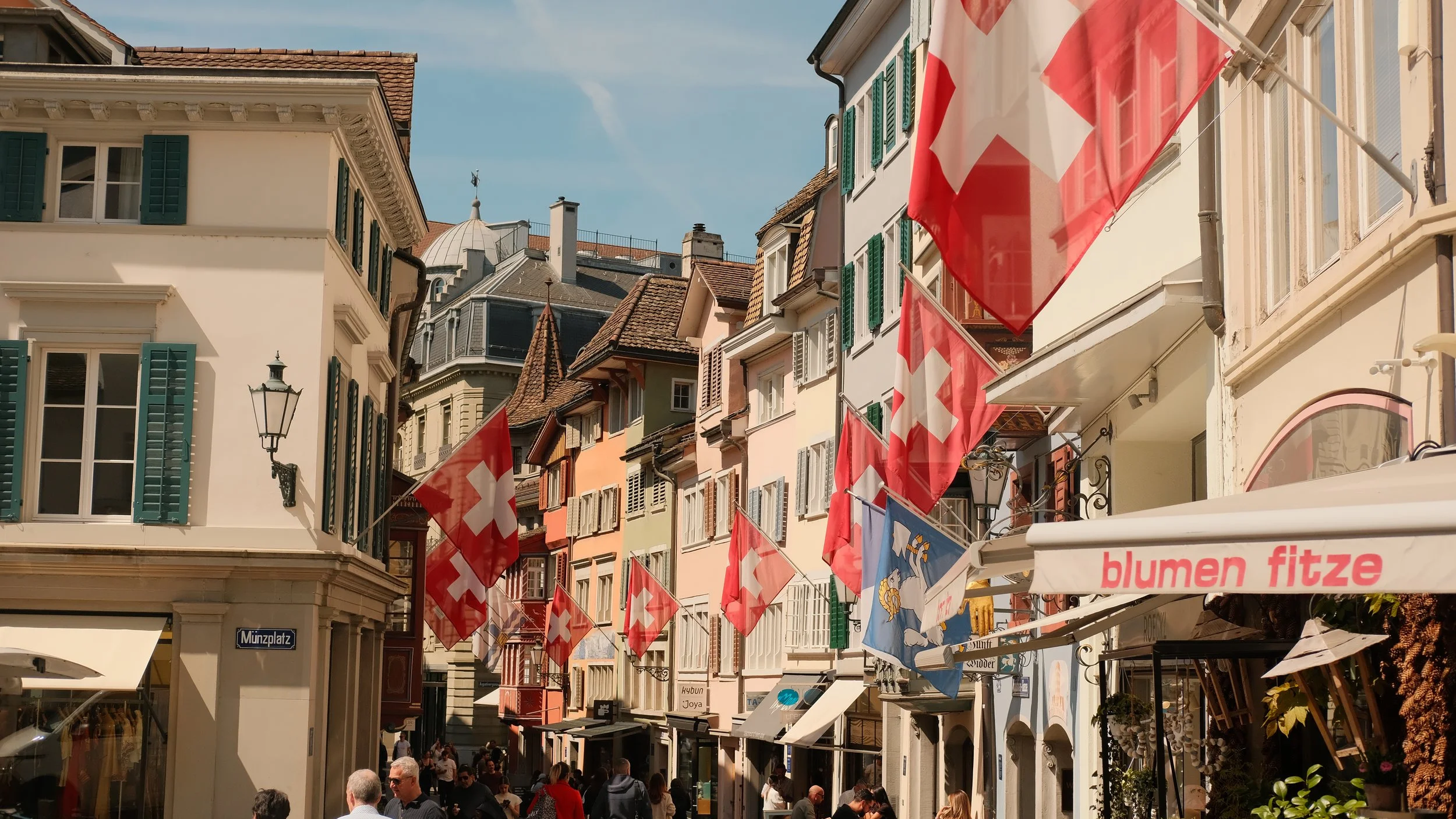  I definitely landed in the correct country! The flags had no trouble reminding me along my walk. I decided to come to Zurich to visit my friend doing her masters at the same university as Einstein! Zurich was much smaller than I expected but packed 