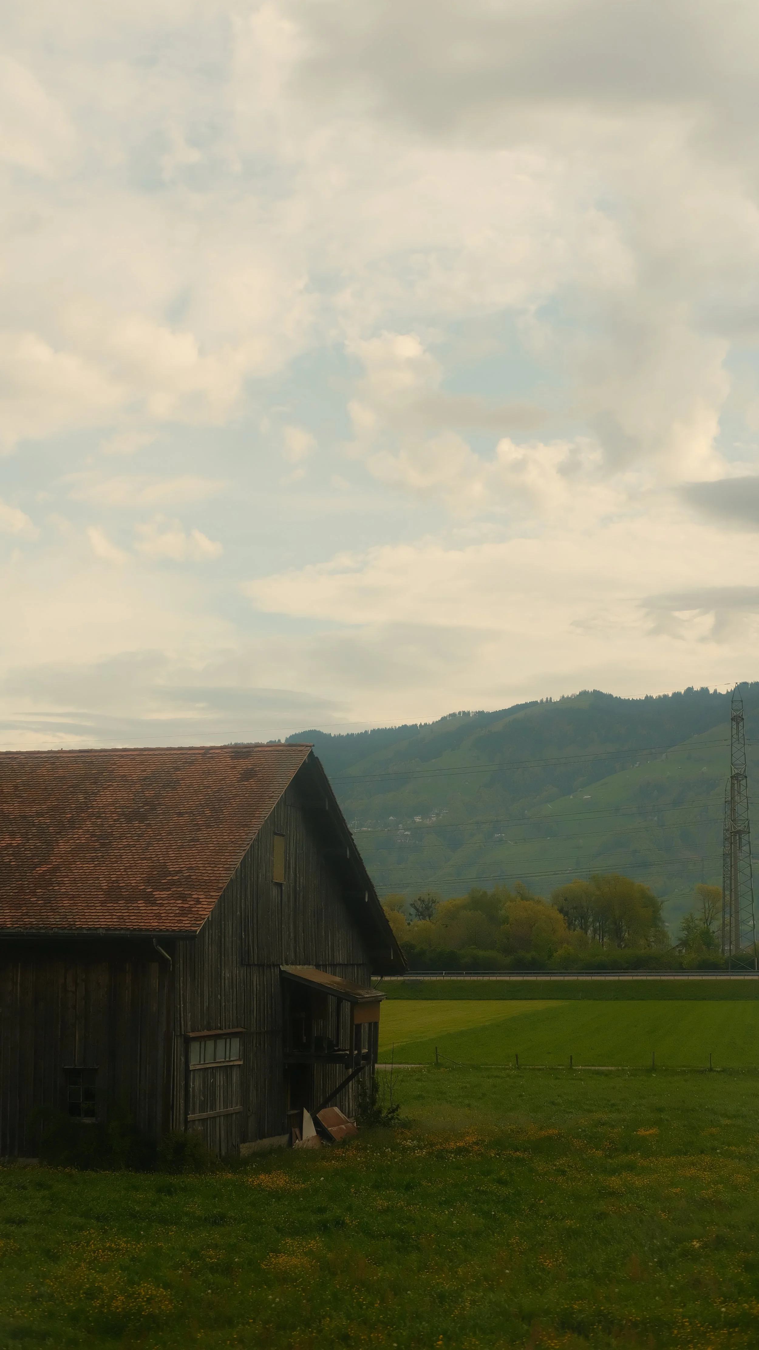  From the train window on the 1.5 hour journey to the Switzerland-Liechtenstein border, Sargans. 