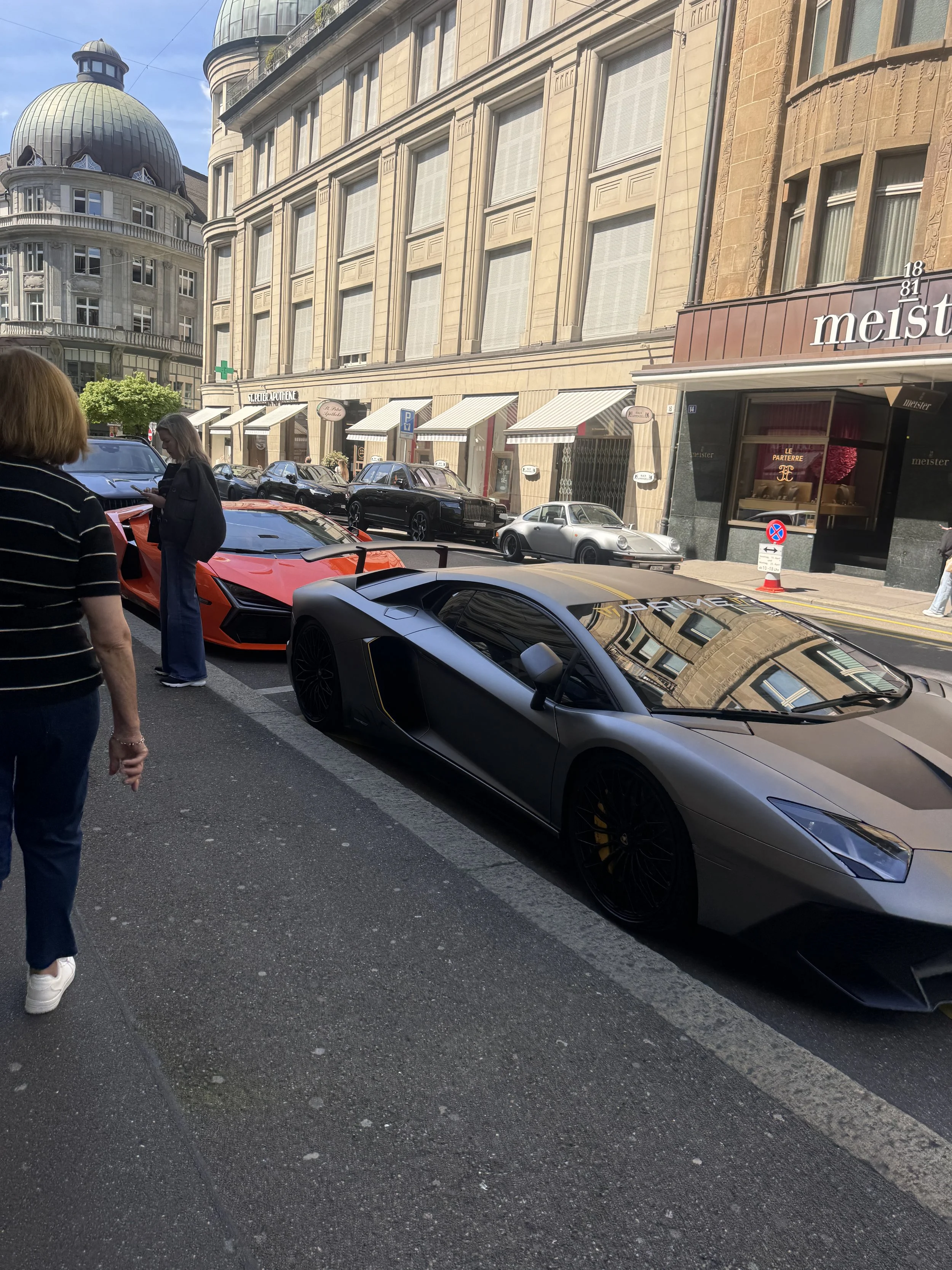  Zurich is the most expensive city in Europe, and this was evident with the luxurious cars lining the streets. 