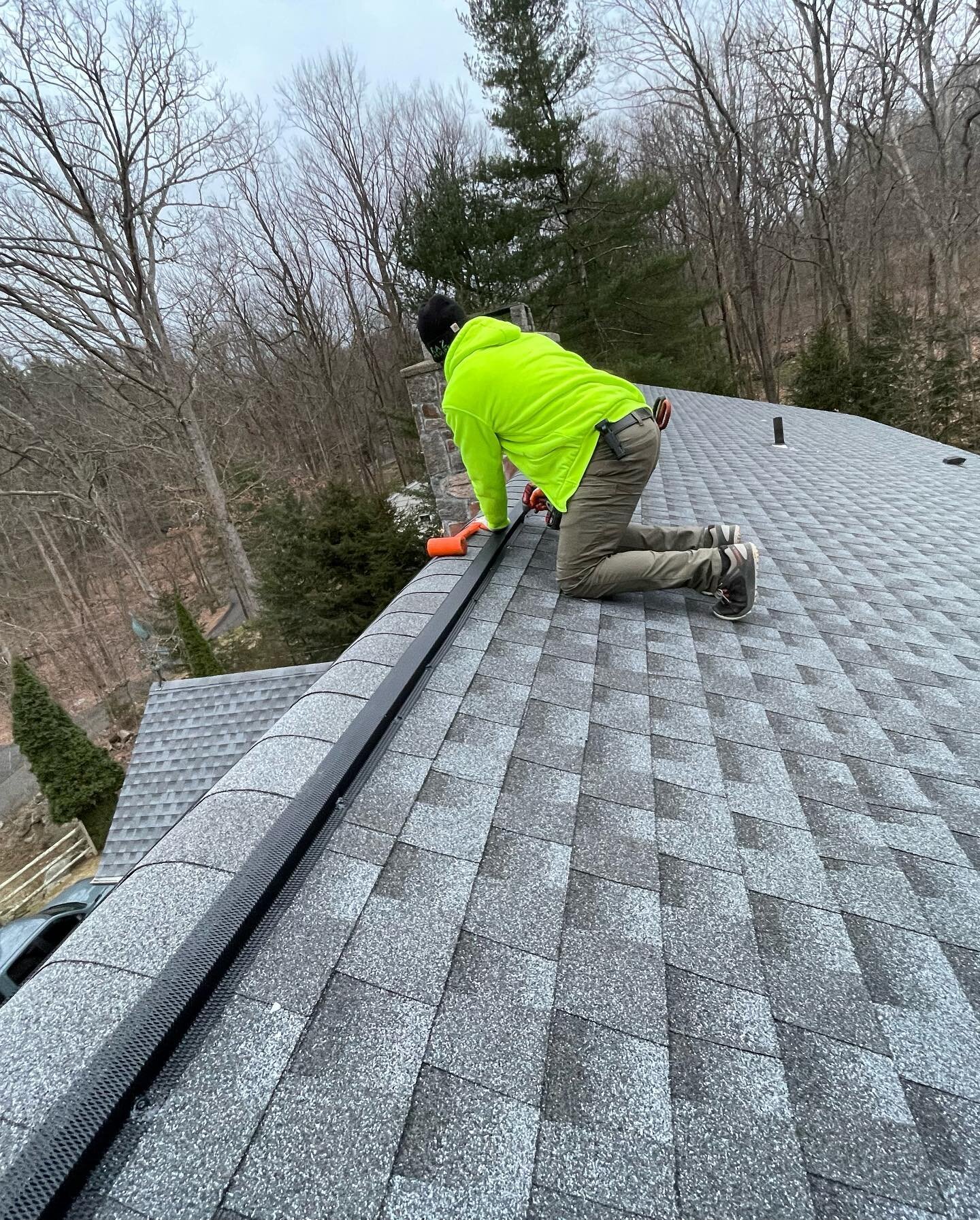 Another ridgeguard installed! Spring is booking up fast, call us today to set up an inspection to rid your home of nuisance wildlife! #nuisancewildlifetrapping #nuisancewildlife #nuisancewildlifecontrol #nuisancewildlifeservices #fairfieldcounty #fai