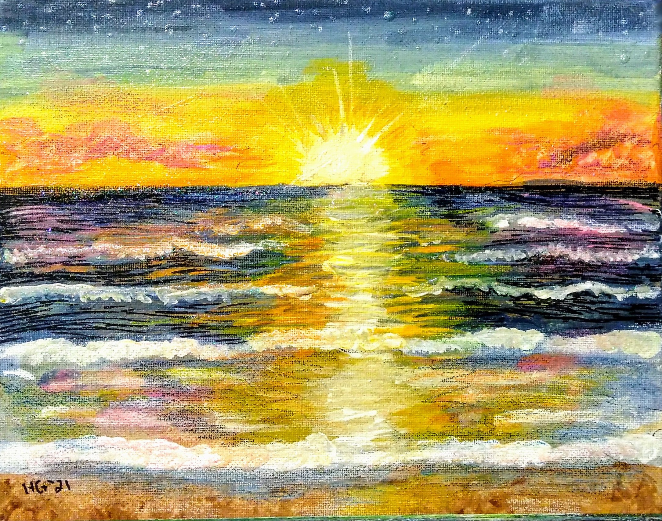 Seascape Sunrise 1-Acrylic.jpg