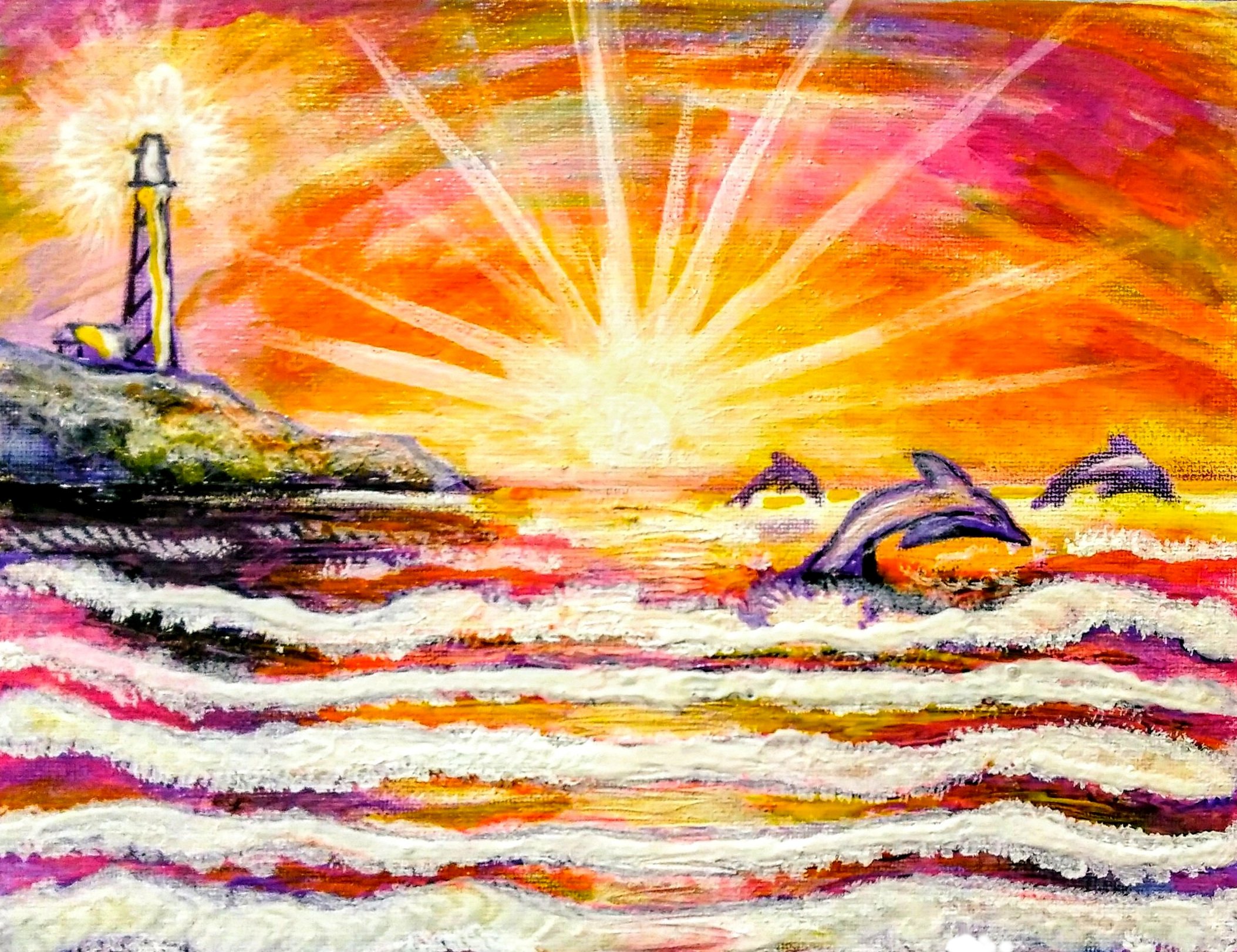Seascape Lighthouse Sunrise-Acrylic.jpg