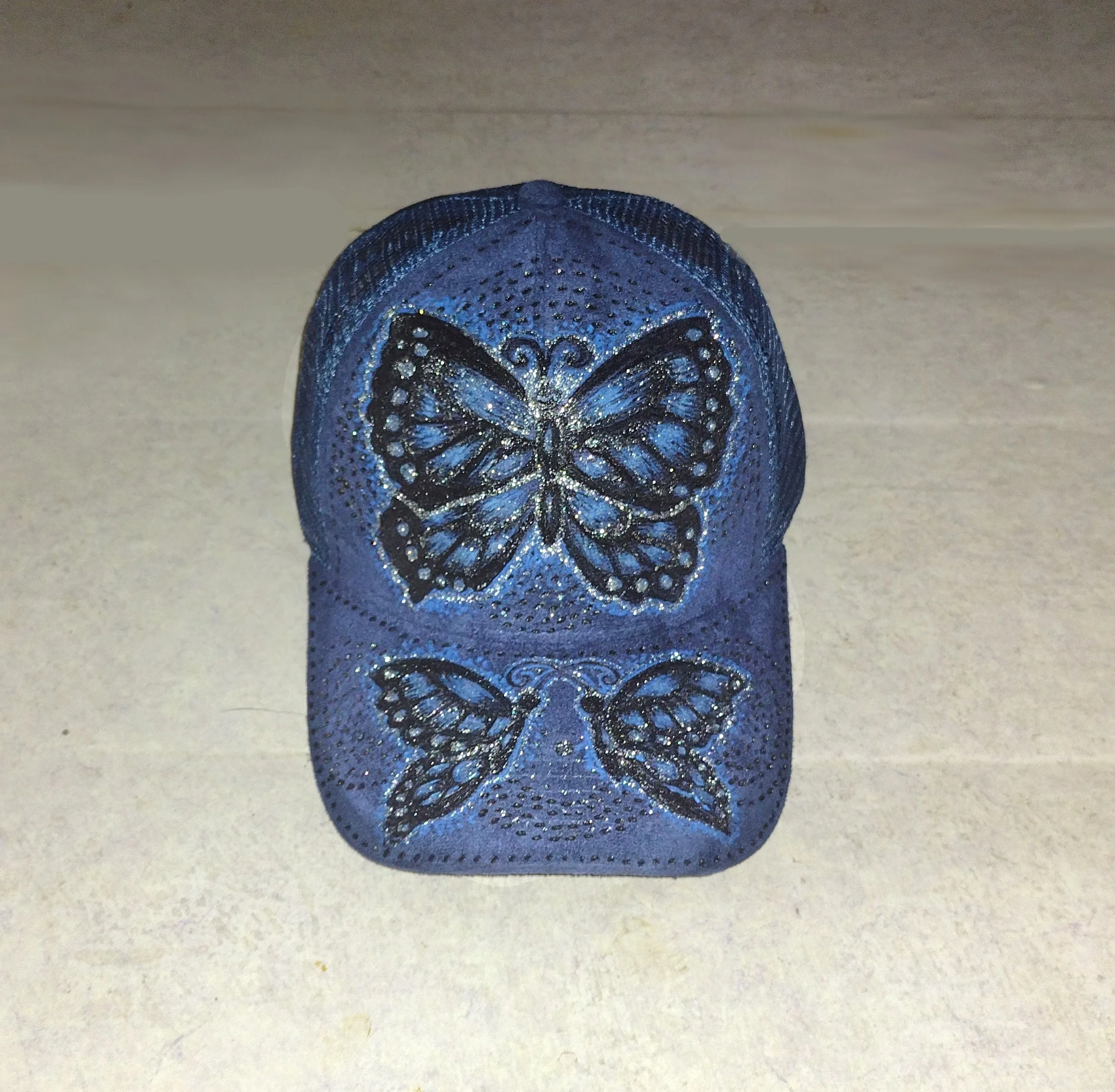 Blue Butterfly-Branded Hat