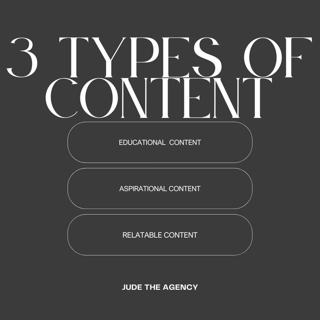If you want to start building an effective content plan, here are 3 types of content you should be creating: ⁠
⁠
Educational Content: Teaches your target audience something new ✍️⁠
⁠
Aspirational Content: Motivates and inspires your audience to take 