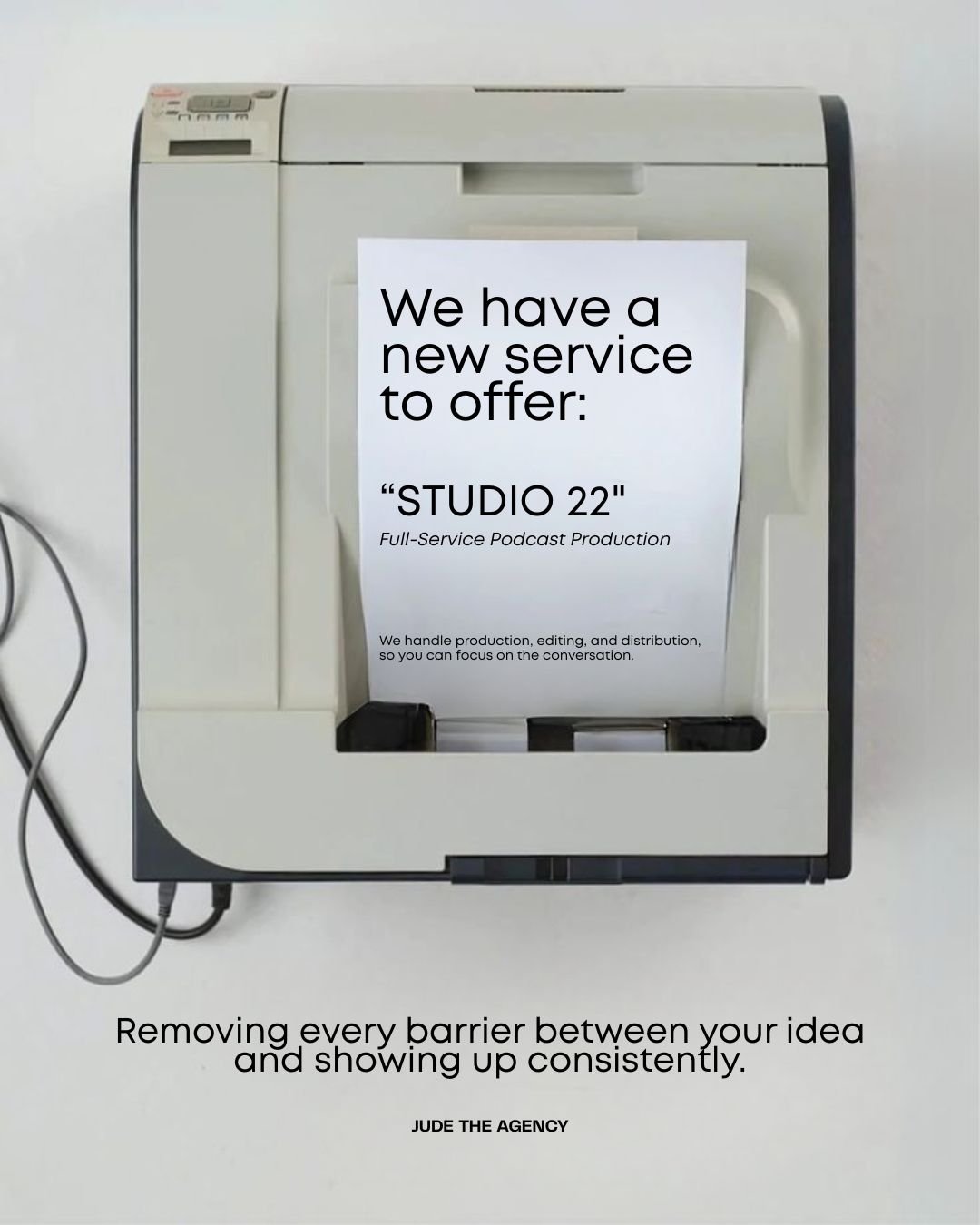 99% of podcasts never make it past episode 20. Not because the ideas aren&rsquo;t good, but because creators don&rsquo;t have the right support, systems, and momentum to keep going. Studio 22 was born to change that. 

With Studio 22, you put yoursel