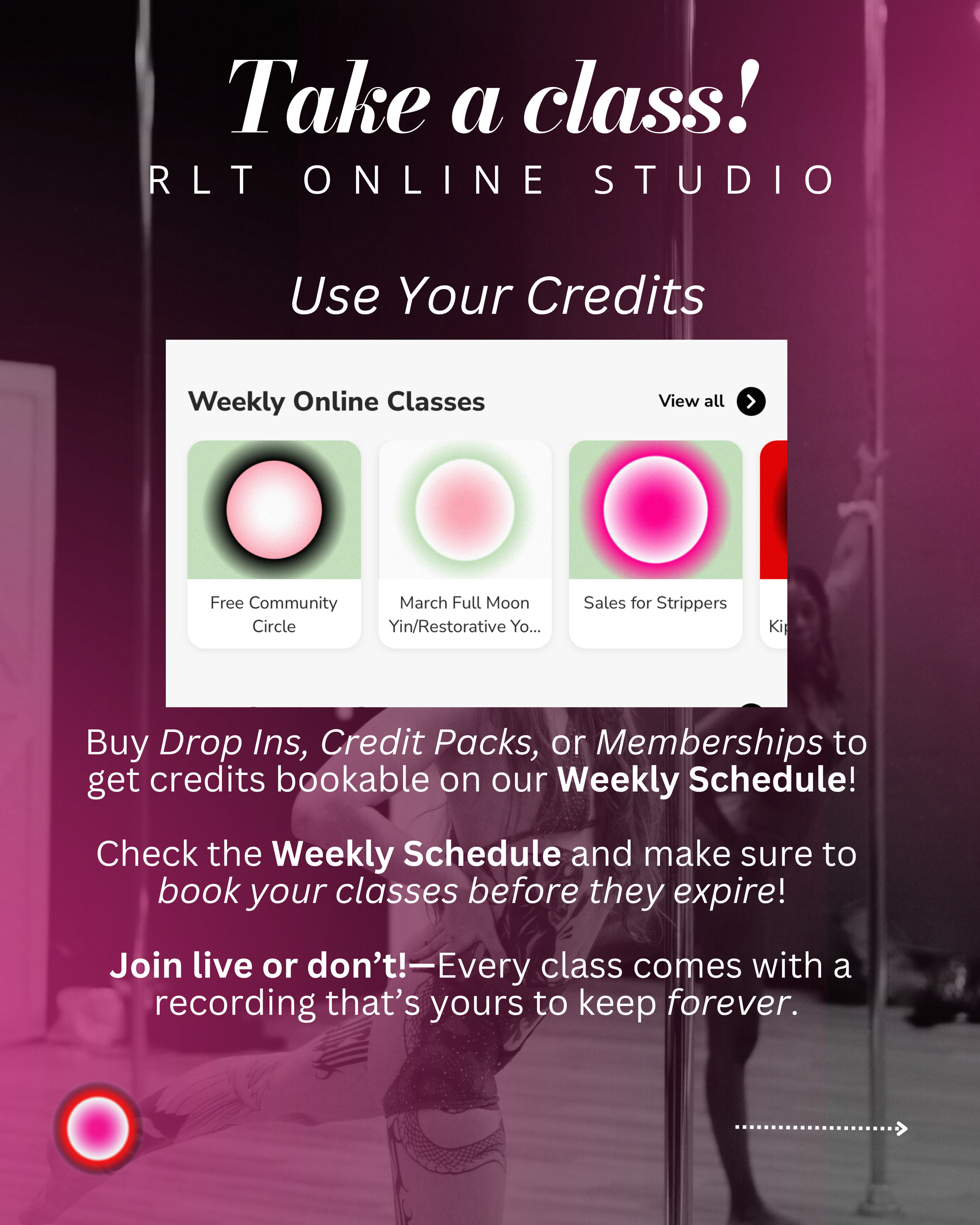 Take a Class! RLT Online Studio