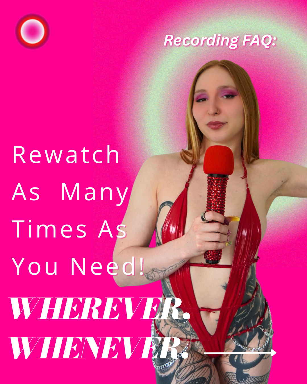 Redd Light Therapy recording FAQ — rewatch class recordings as many times as needed, wherever and whenever
