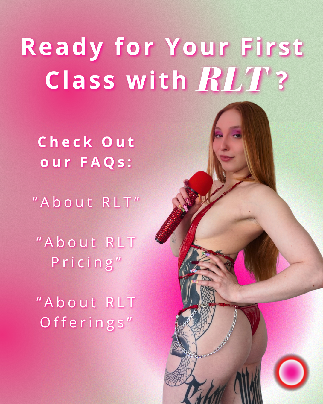  Ready for your first class with Redd Light Therapy? Check out the About RLT, pricing, and offerings FAQs