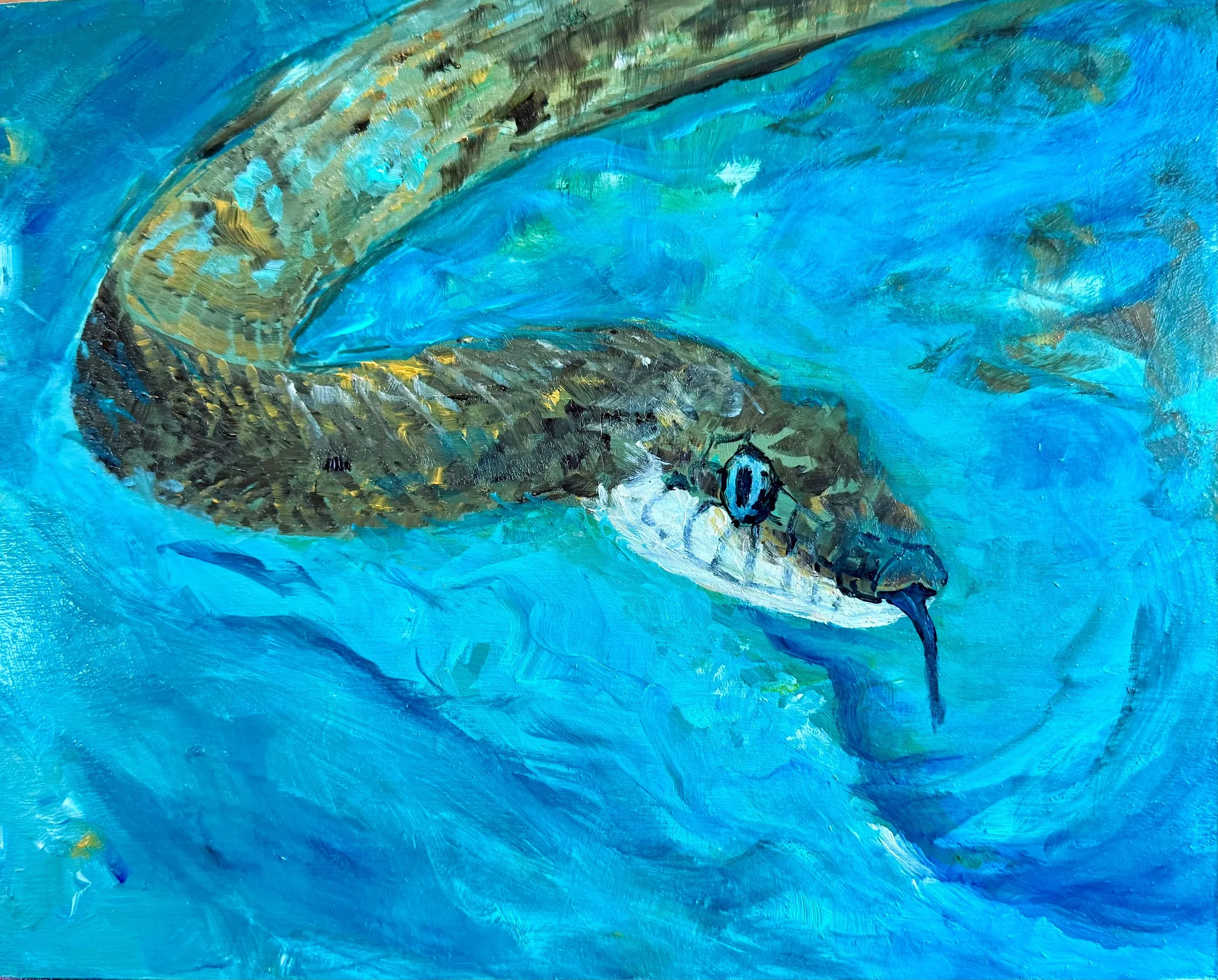 Lionel's Snake - 8x10 Acrylic on Board