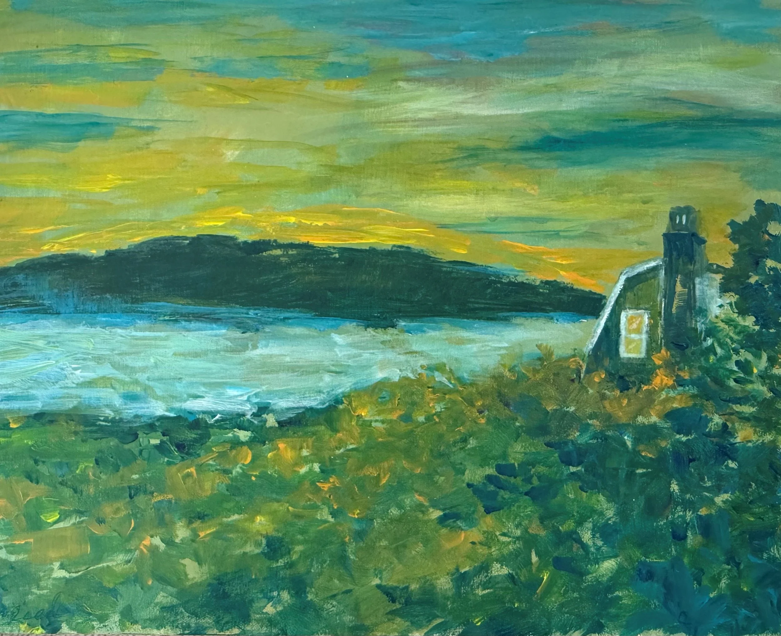 Monhegan to Mananan - 8x10 - Acrylic on Board