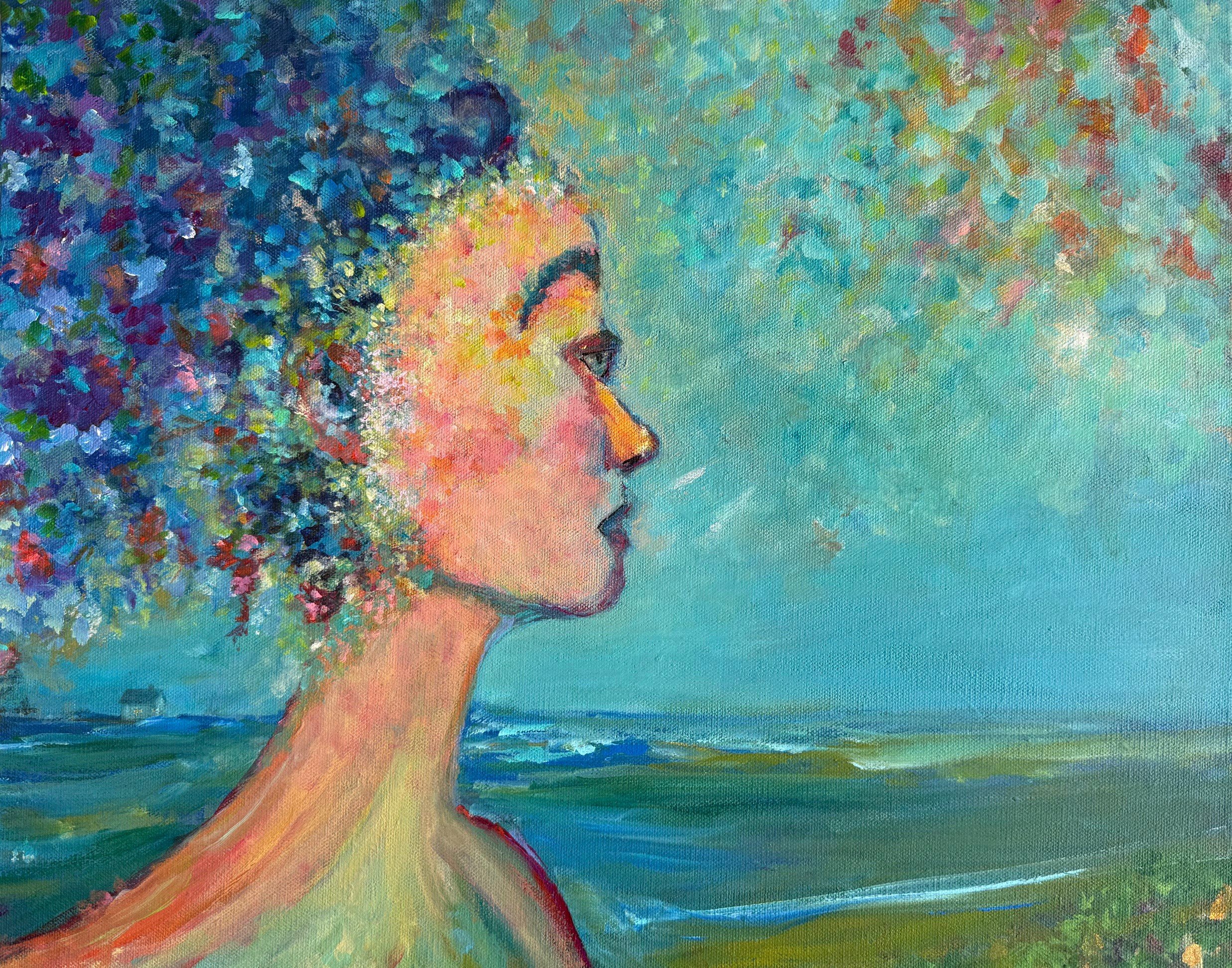 Considering - 20x16 - Acrylic on Canvas