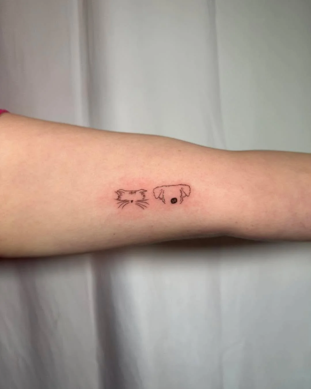 Cute lil linework pets 🐱 🐶 

#femaletattooartist #madisonwi #madisontattoo #fineline #finelinetattoo