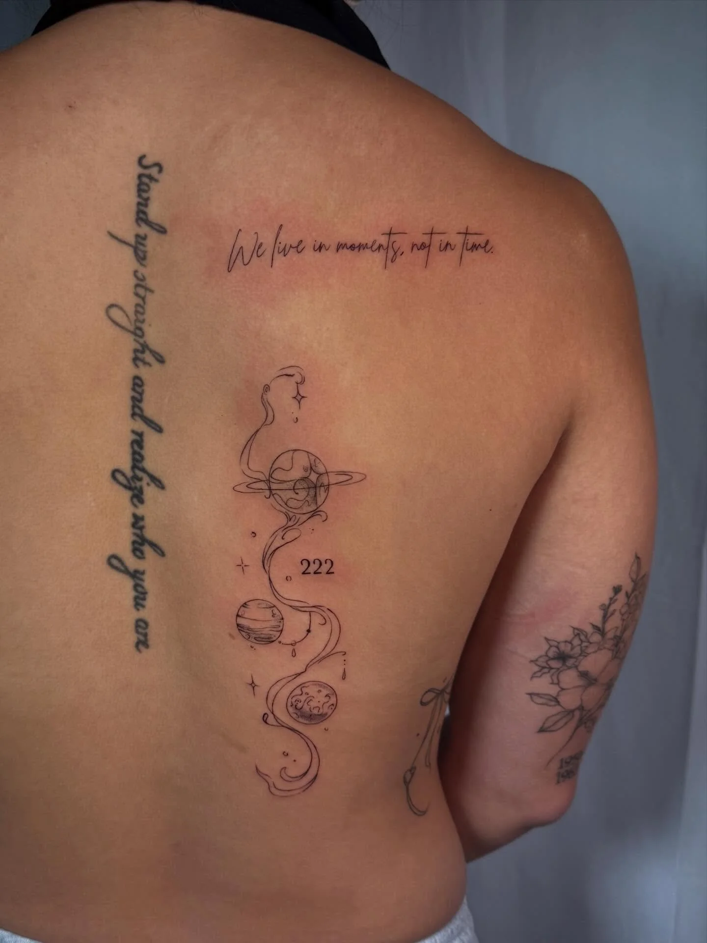 Fine line planets and script &hearts;️