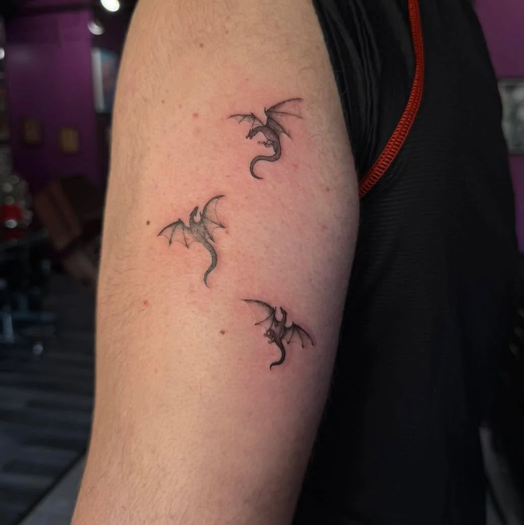 Cute lil dragons 🐉 

#MadisonWI #femaletattooartist #finelinetattoo #dragontattoo #dragontattoos