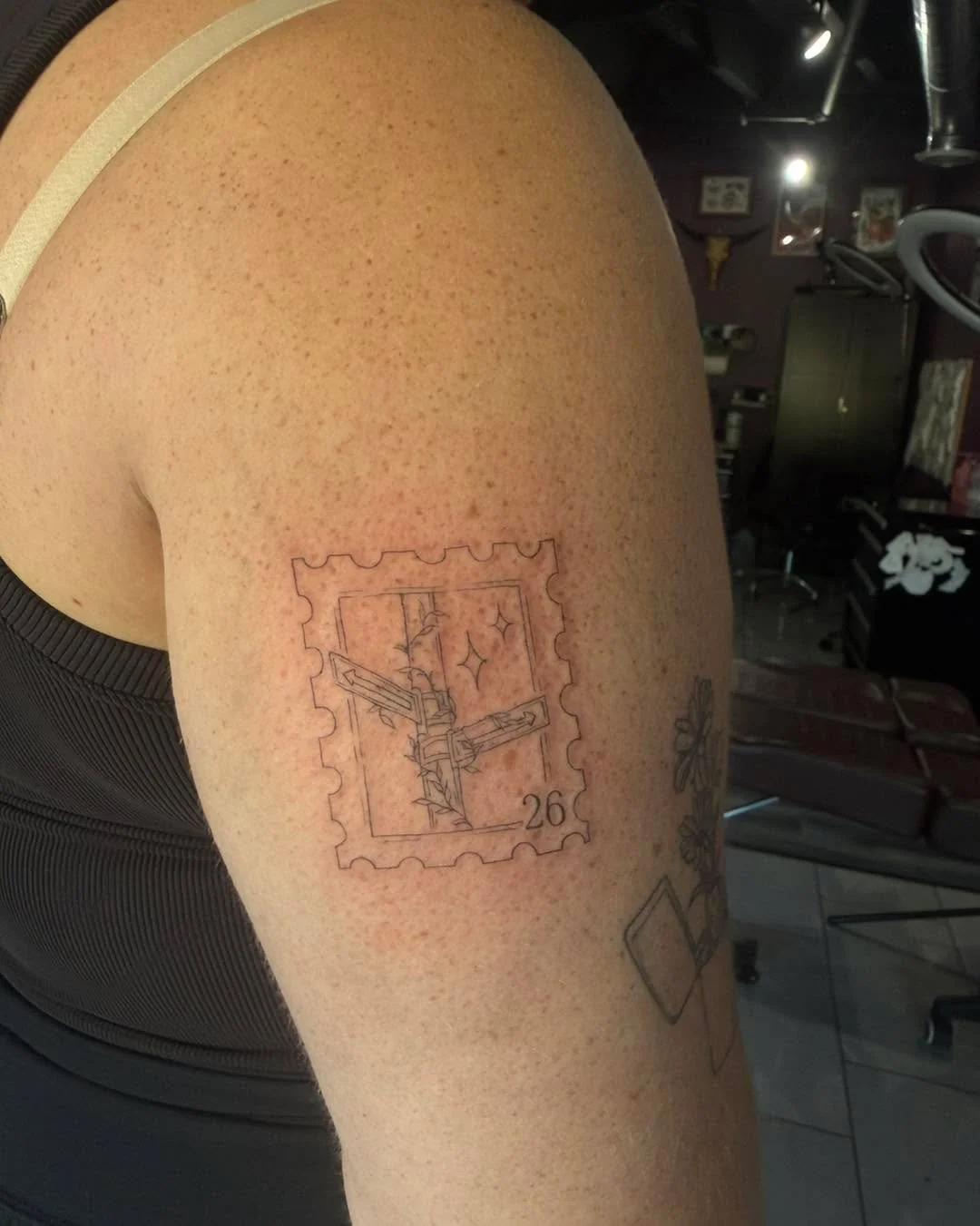 Fine line stamp! #MadisonWI #femaletattooartist #finelinetattoo #stamptattoo