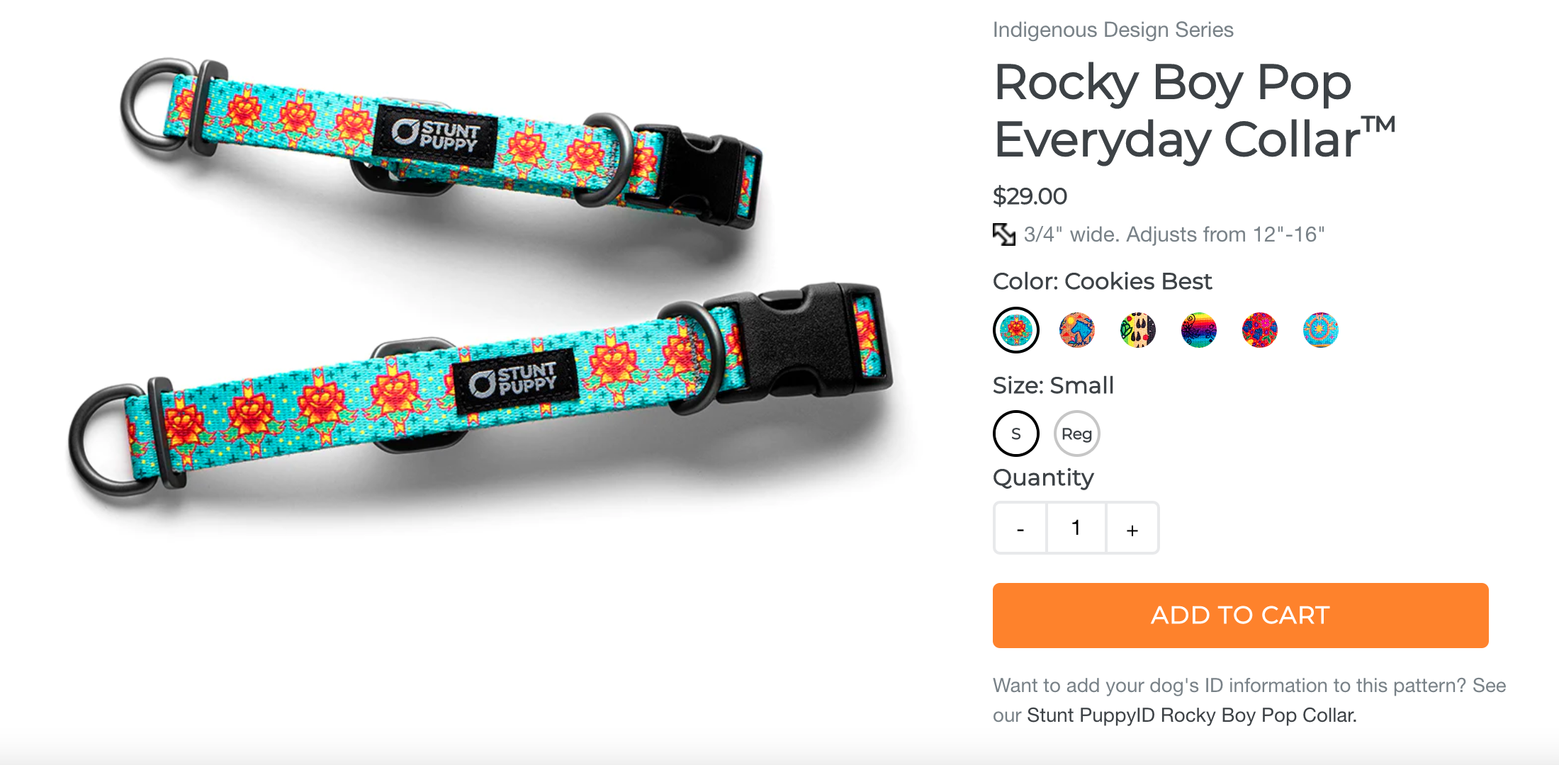 Rocky Boy Pop Everyday Collar™ Product Page