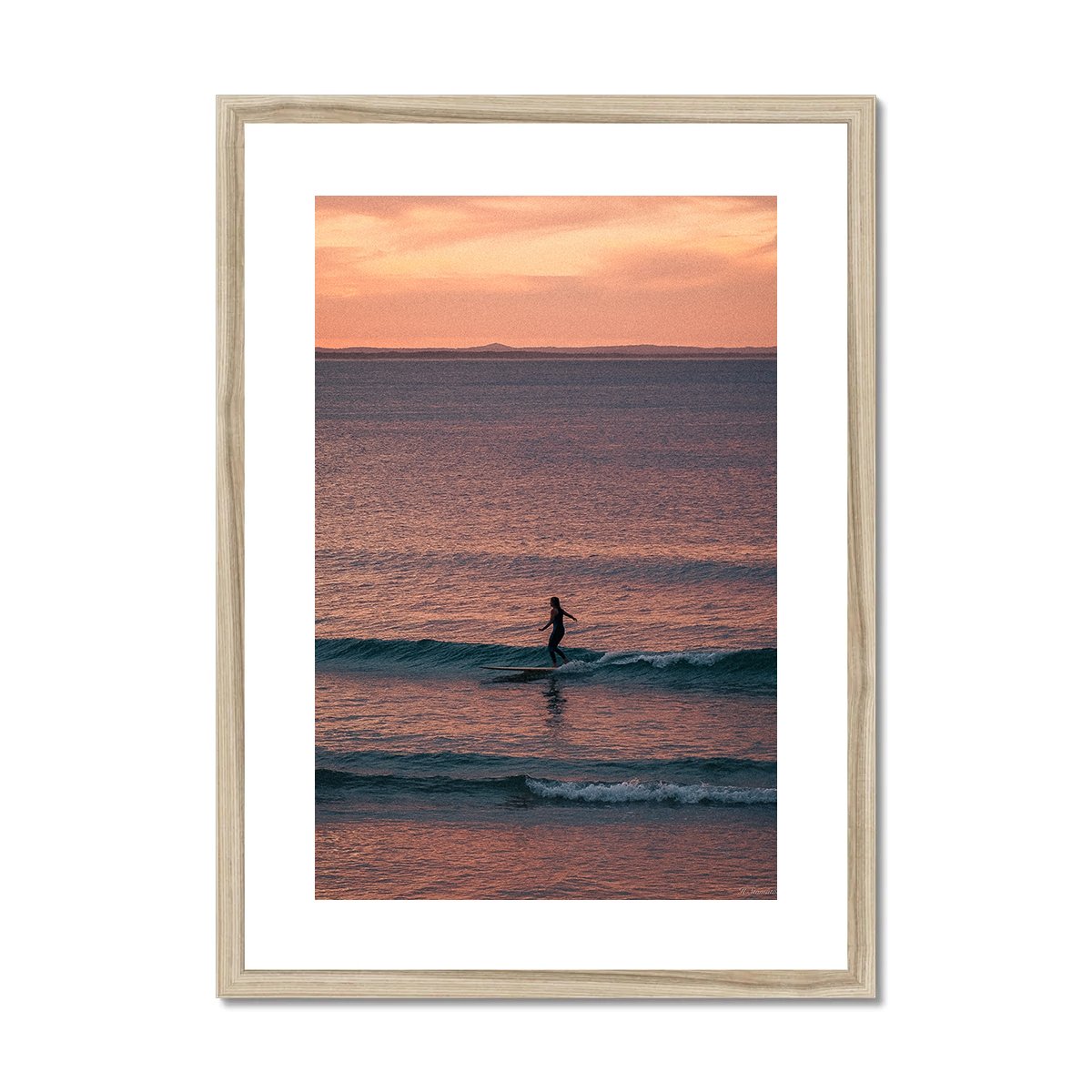 Noosa sunset surfer - 2022-4929_Framed.jpeg