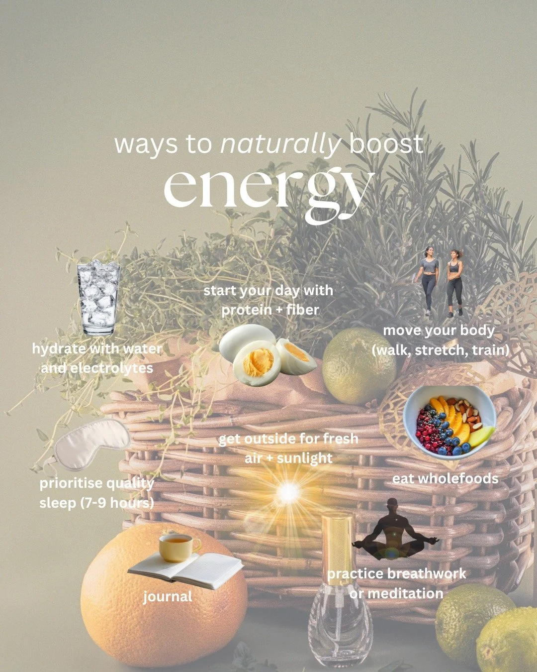 Feeling flat, foggy, or tired even after sleeping? 💤
Here are some natural ways to boost your energy &mdash; without the caffeine crash. 🌿✨
💧 Hydrate first
🌞 Get morning sunlight
🍳 Balance blood sugar with protein + fibre
🚶&zwj;♀️ Gentle moveme