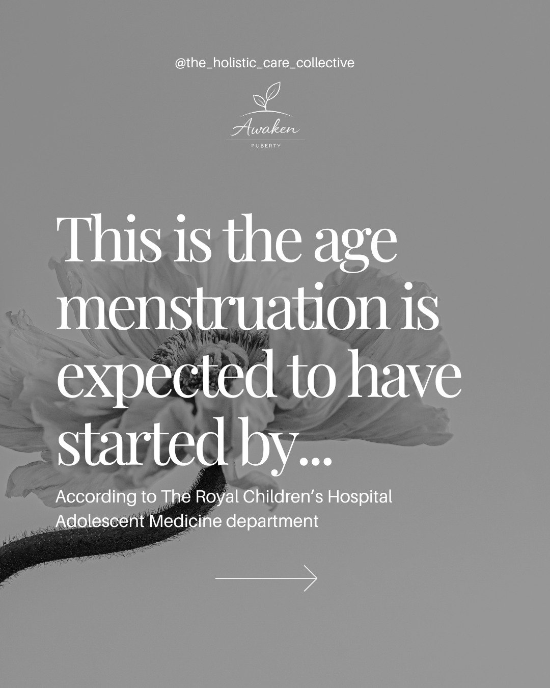 🧪 Science Sunday 👩🏽&zwj;🔬
Not everyone gets their first period at the same age &mdash; and that&rsquo;s normal.

However, clinical guidelines from The Royal Children's Hospital Adolescent Medicine department recommend seeking medical advice if a 