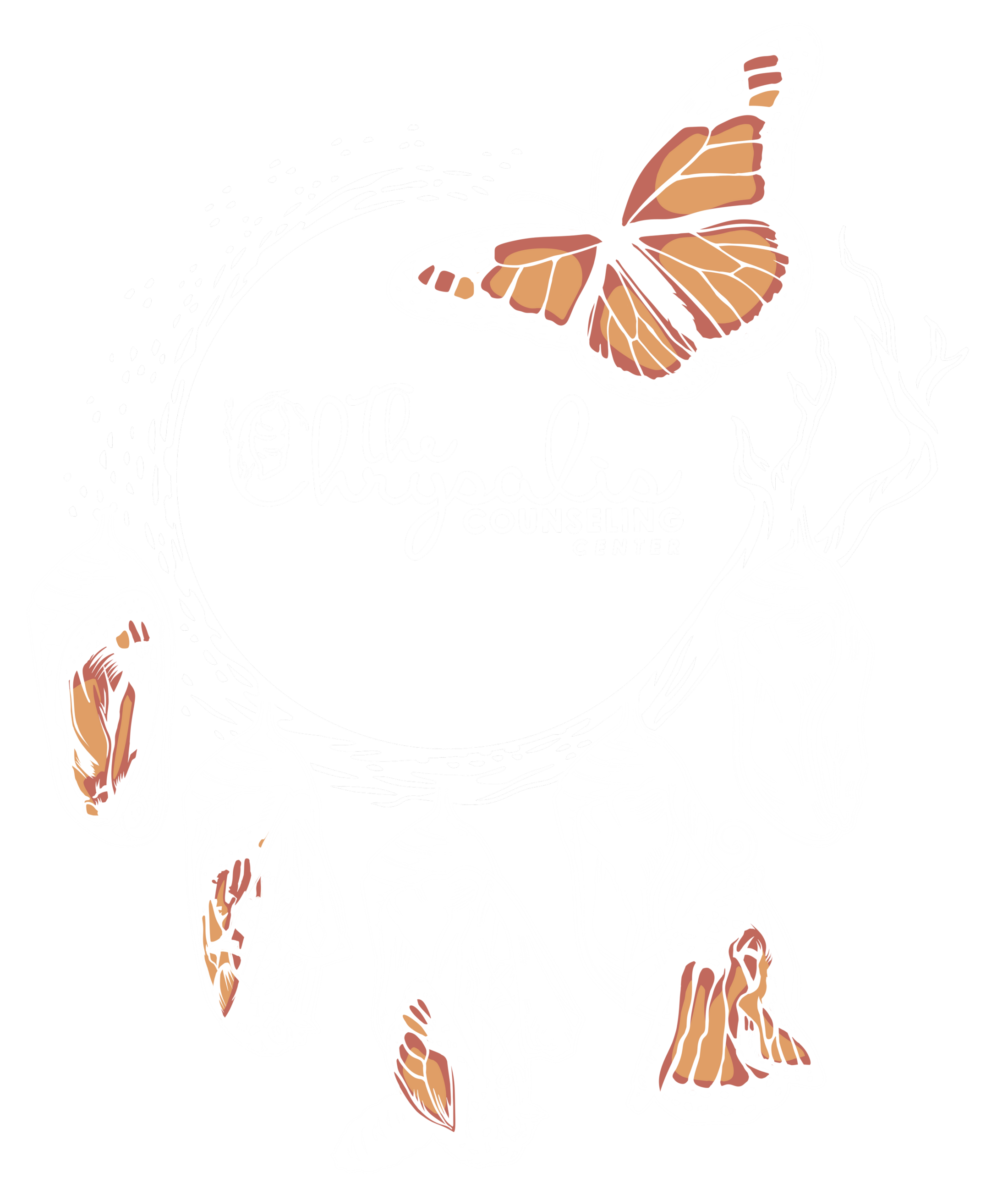 Business logo for the Chrysalis Counseling Center located in Mount Holly, New Jersey. Made using Procreate (2026). 